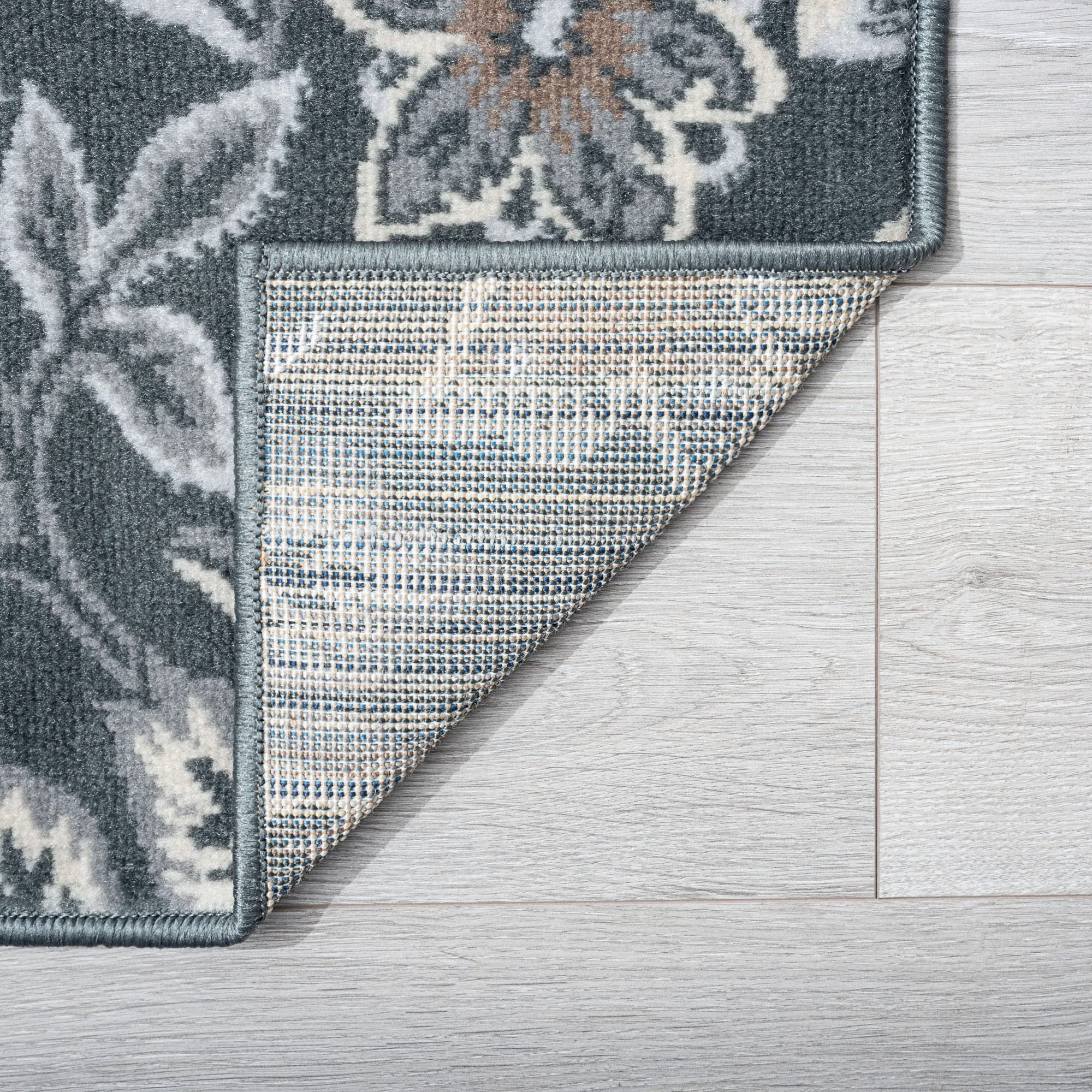 Stella Dark Gray Large 8x10 Area Rug - Soft Floral Carpet for Living Room, Bedroom, Dining Room, Entryway & Kitchen - Perfect for Home Decor, Indoor Use & Cozy Spaces