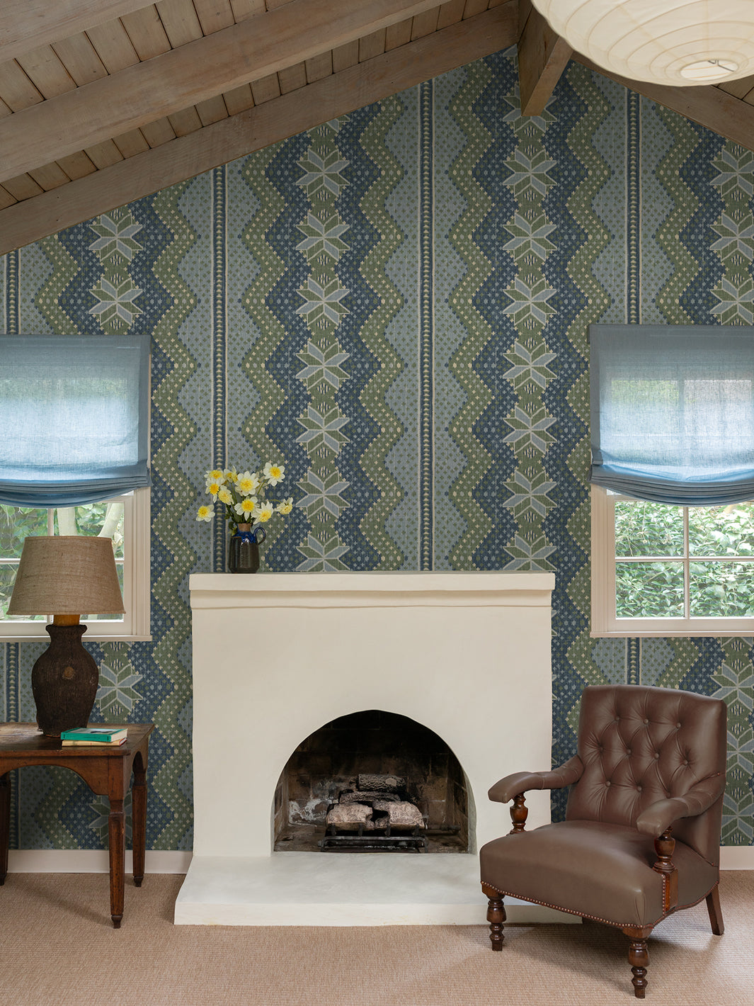 Nathan Turner Northstar Blanket Blue Green Wallpaper - Perfect for Bedroom, Living Room & Nursery Decor