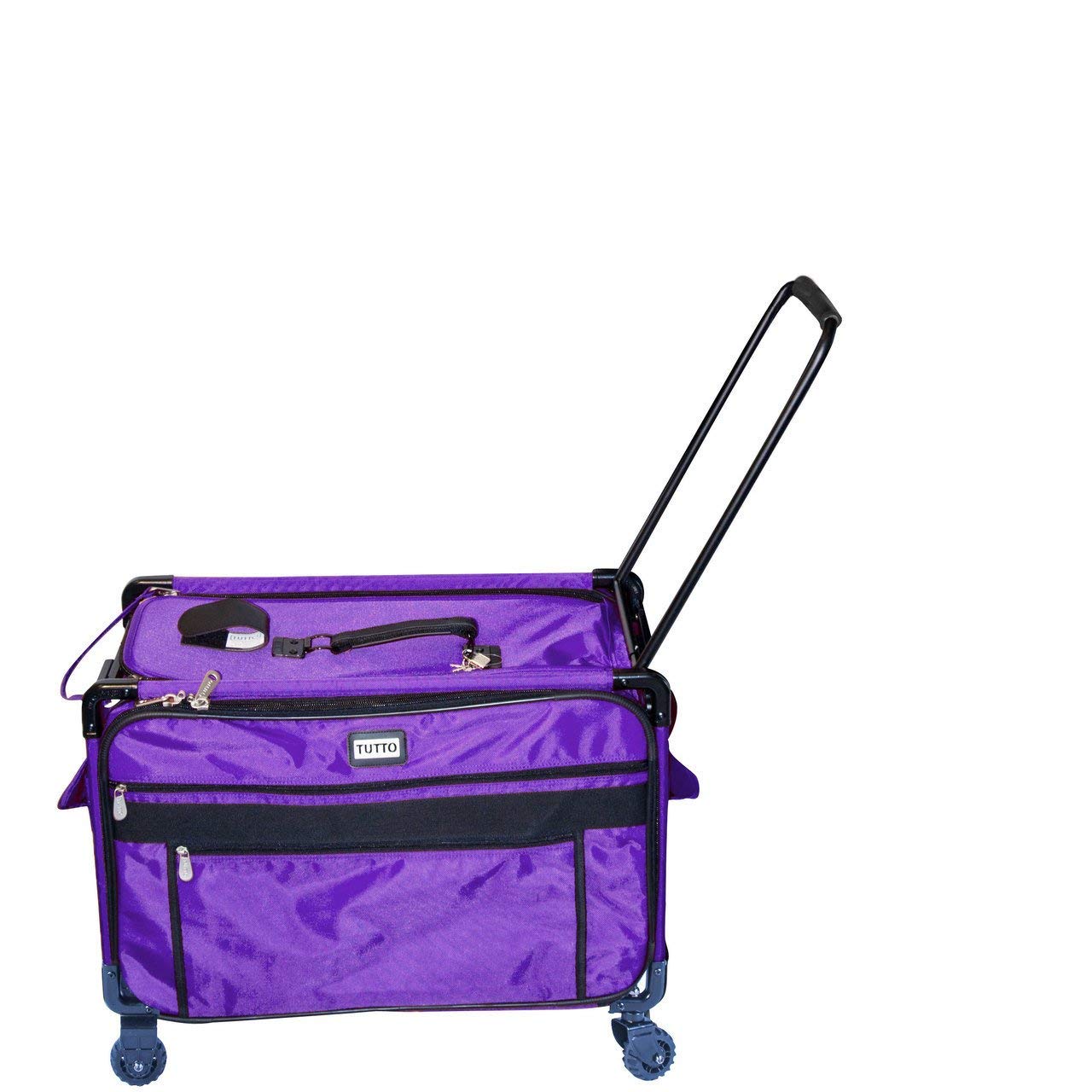 Tutto Machine On Wheels - 20-Inch Purple Rolling Utility Cart for Home, Office, and Warehouse Organization | Perfect for Storage, Moving, and Workspace Mobility