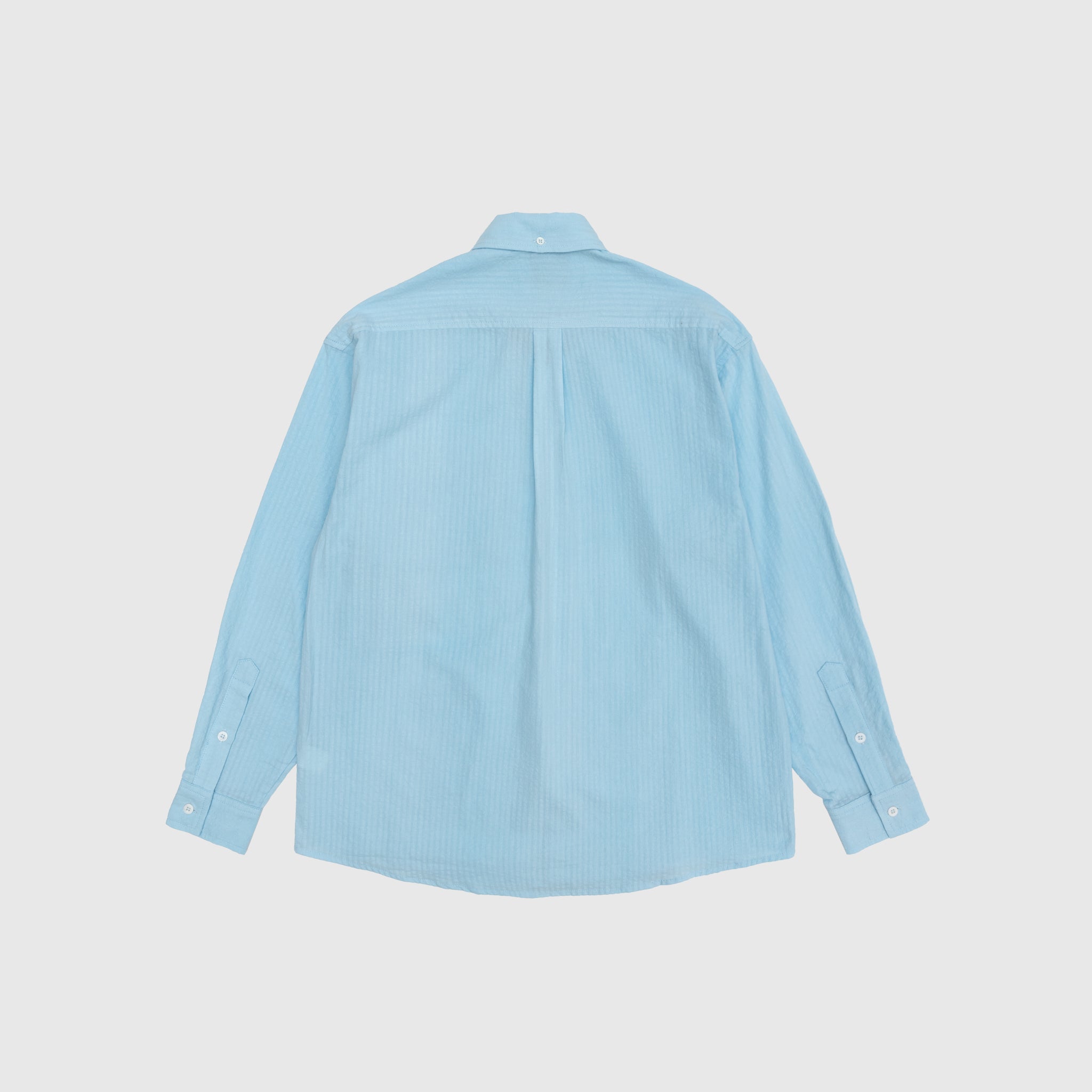 Simple Stitch Seersucker Shirt for Men - Breathable & Lightweight Summer Casual Wear - Perfect for Beach, Office & Outdoor Activities