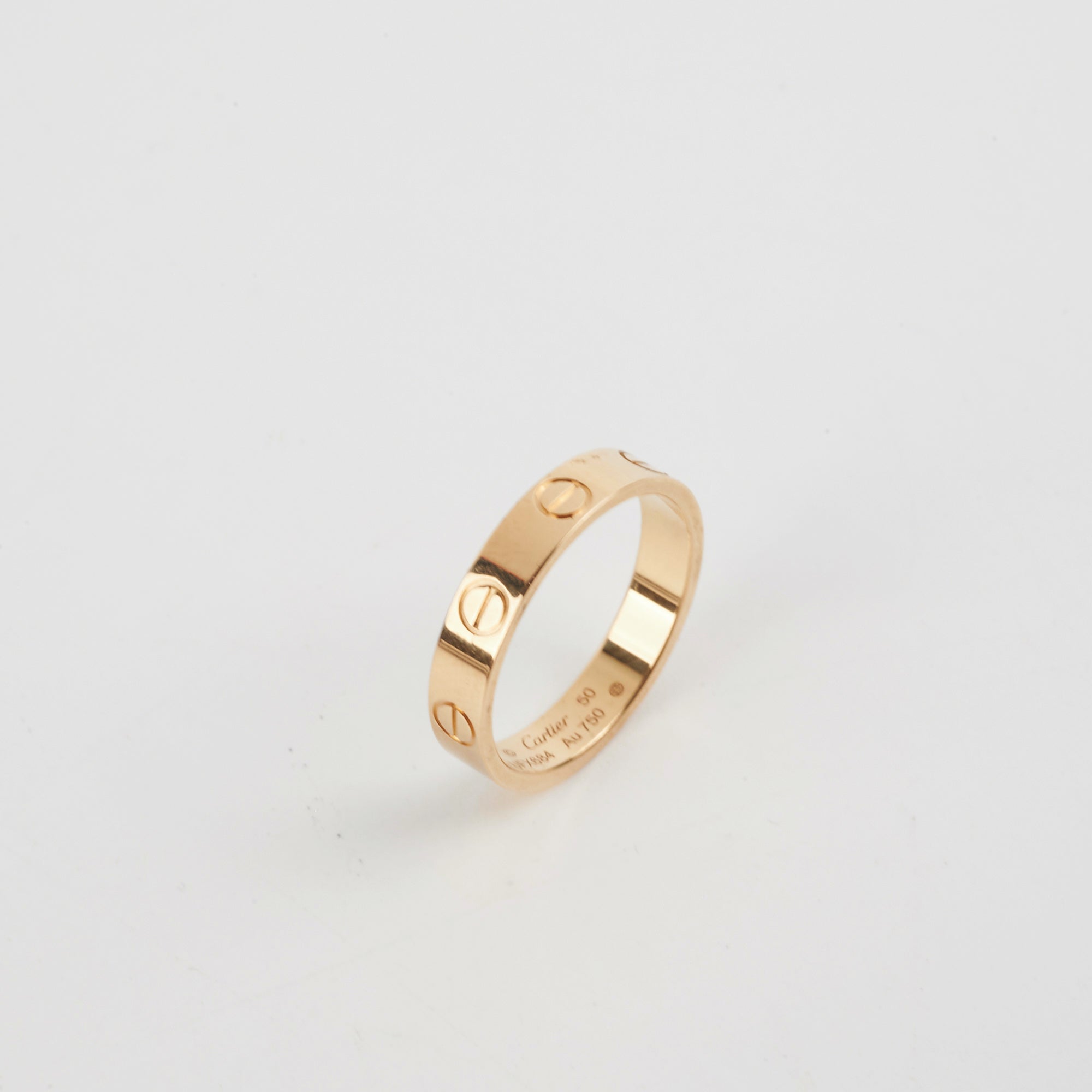 Cartier Love Wedding Ring - 18K Gold Band for Women & Men - Size 50 (US 5.5) - Luxury Engagement & Anniversary Gift for Couples - Perfect for Romantic Proposals, Weddings & Special Occasions
