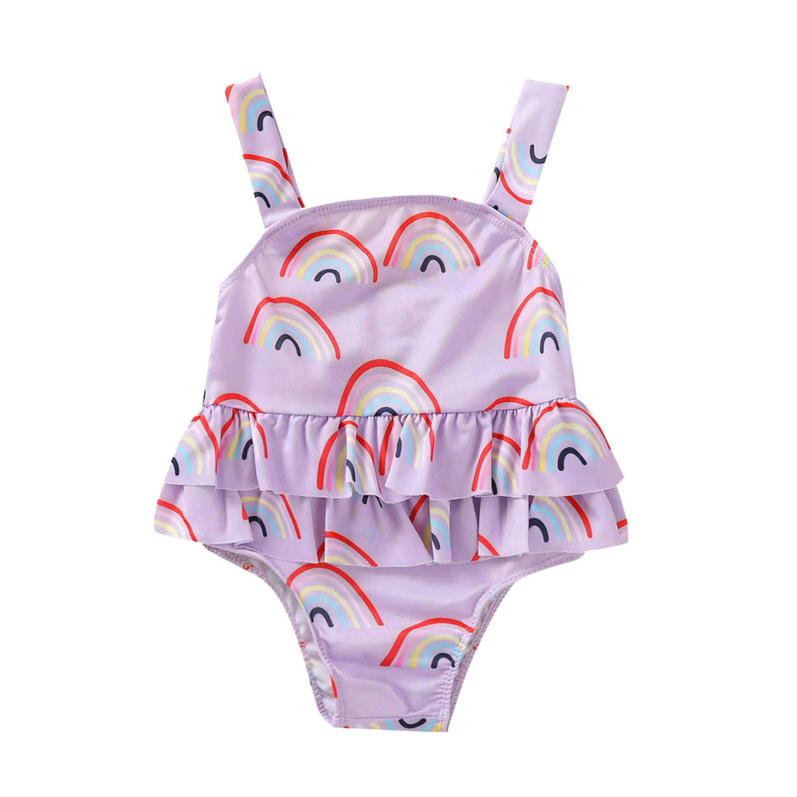 Infant Baby Bikini Beach Wear - Summer Girls Sleeveless Ruffles Swimsuit for Pool, Bathing Suit for Beach, Swimwear for Toddler Water Play