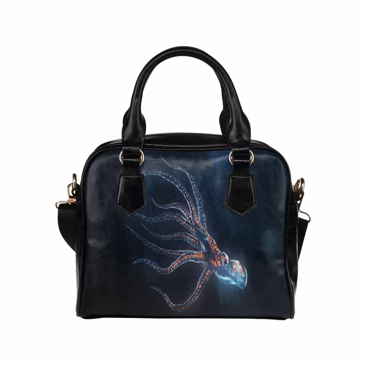 Stylish Octopus Print PU Leather Crossbody Shoulder Bag for Women & Girls - Perfect for Everyday Use, Travel, and Casual Outings