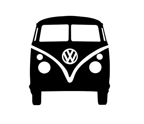 VW Bus Vinyl Wall Decal - Removable Home Decor for Rooms & Offices