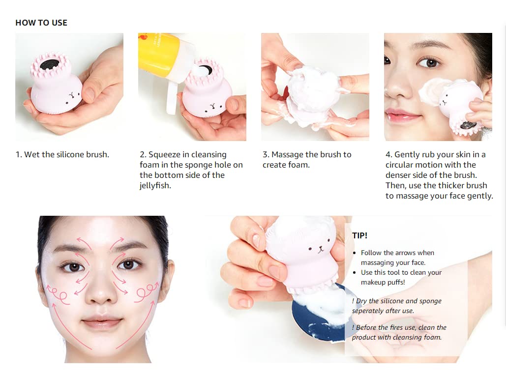 Giffy® Soft Silicone Face Cleansing Brush - Gentle Exfoliating Massage Tool for Deep Pore Cleaning | Perfect for Daily Skincare & Makeup Removal