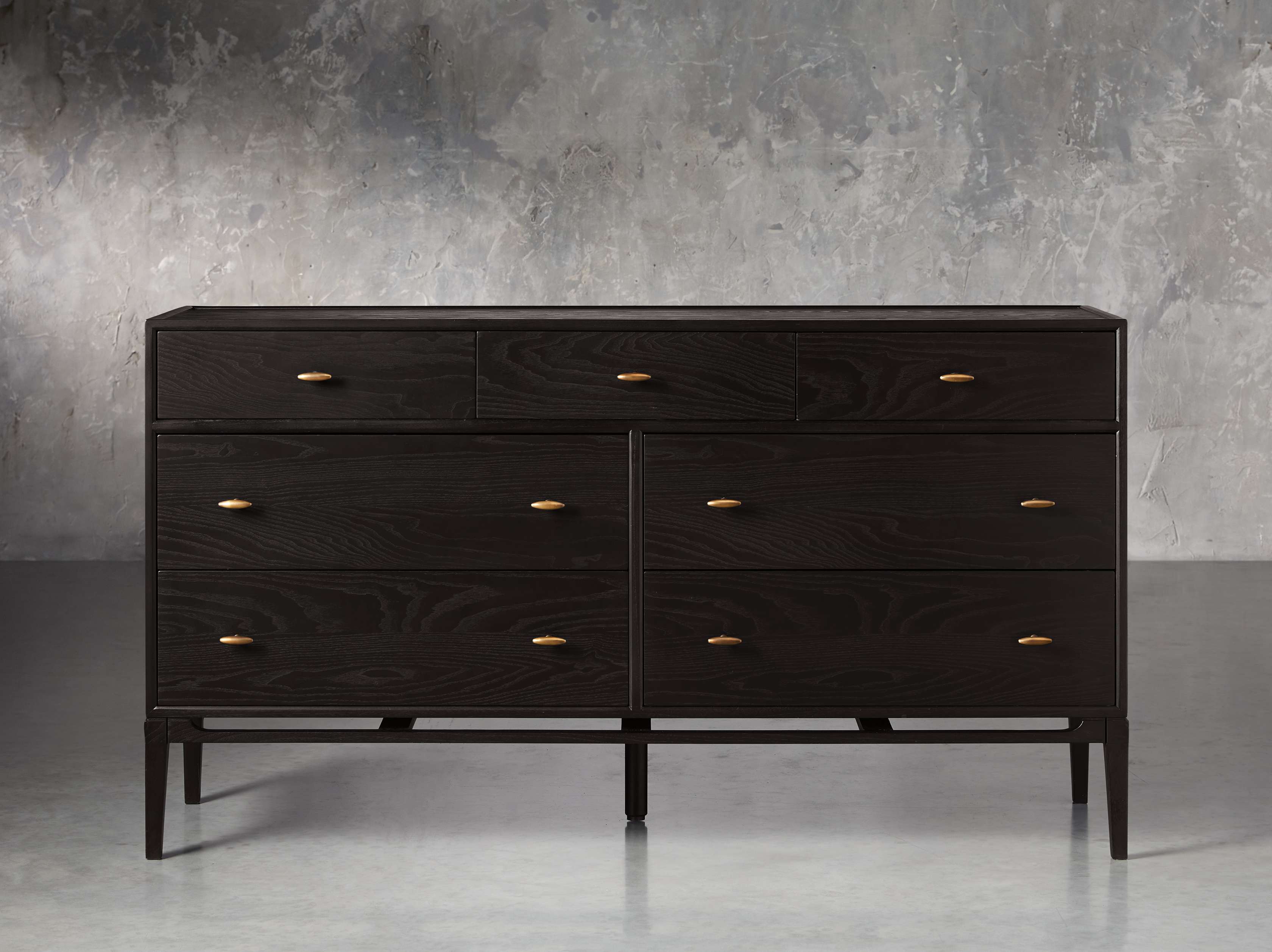 Brock Seven Drawer Dresser - Modern Wooden Chest of Drawers for Bedroom Storage | Perfect for Organizing Clothes, Accessories & Home Essentials