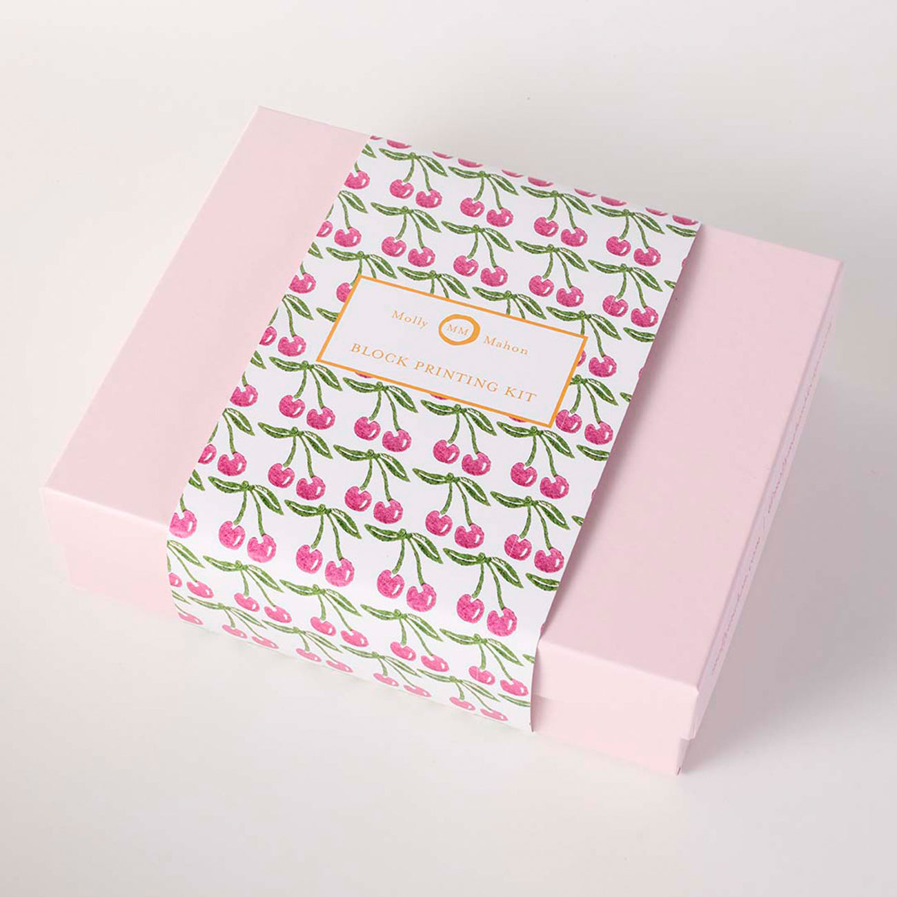 DIY Block Printing Kit for Tote Bags - Cherry & Green/Plum Design - Perfect for Crafting, Personalized Gifts & Eco-Friendly Shopping