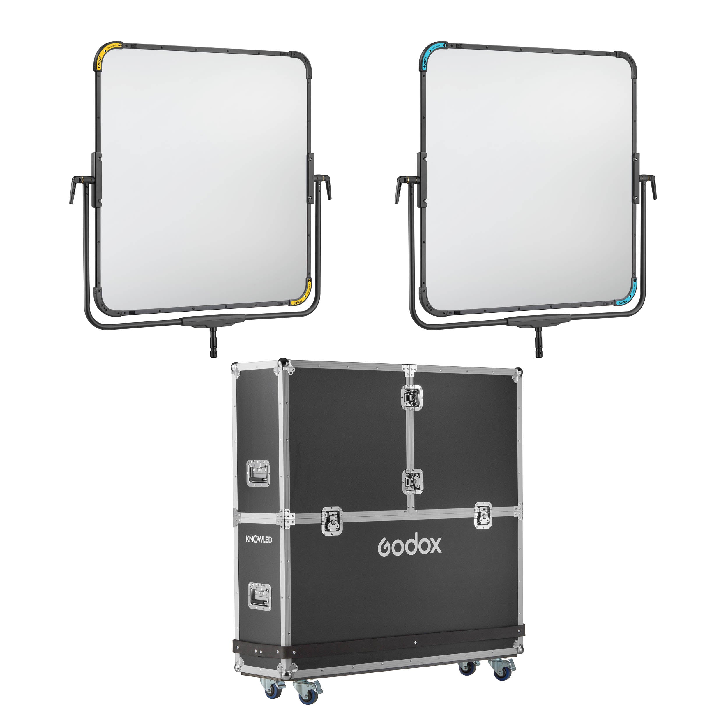 KNOWLED LiteFlow100 100x100cm (39x39in) Professional Cine Light Reflector Kit with Durable Hard Case - Perfect for Photography, Videography & Film Production