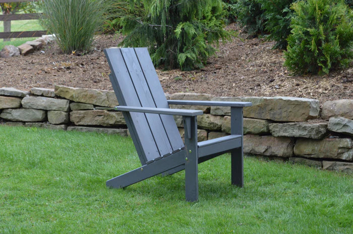 Modern Adirondack Chair - Contemporary Outdoor Lounge Chair with Weather-Resistant Wood - Perfect for Patio, Garden, Poolside & Backyard Relaxation