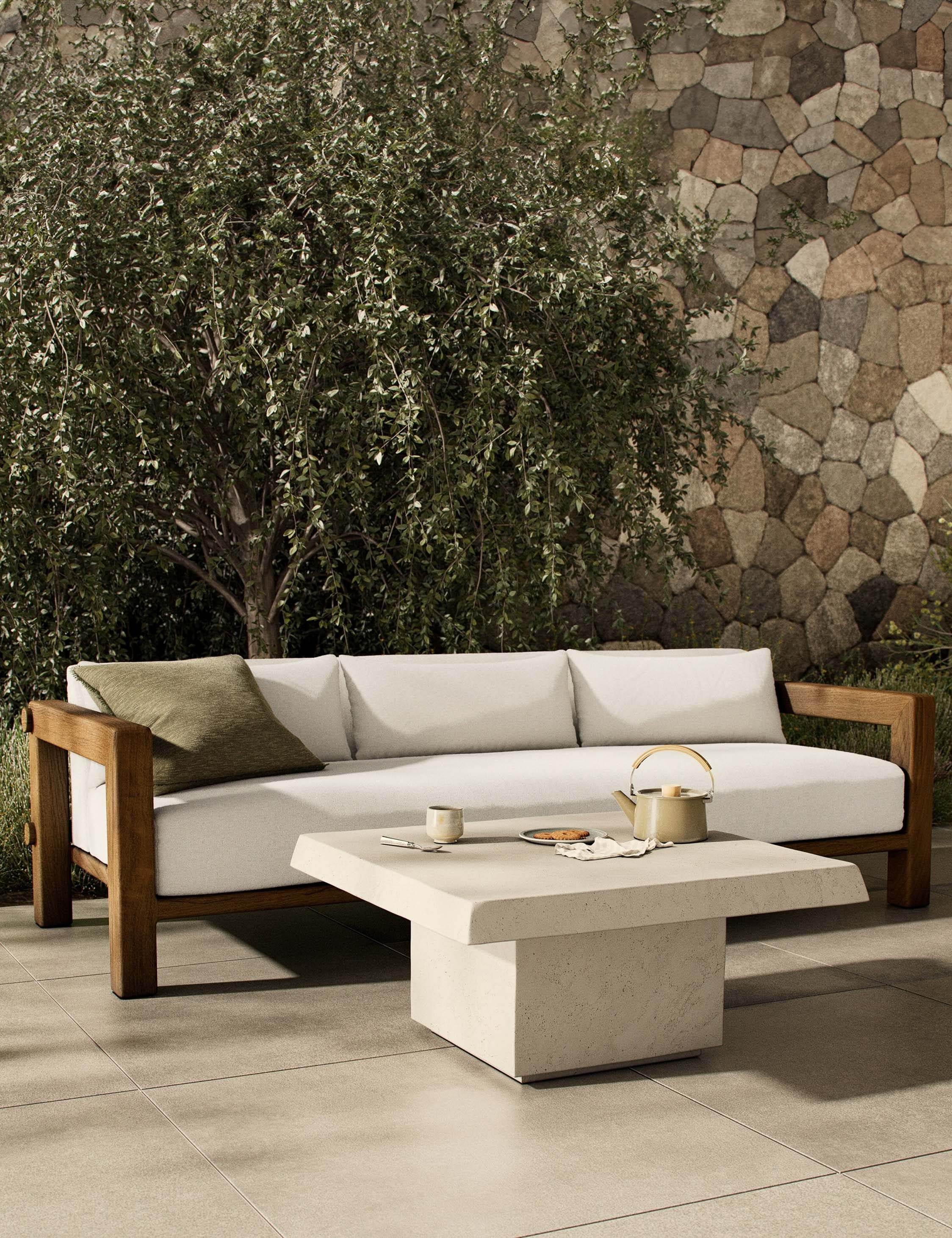 Avila Indoor Outdoor Square Coffee Table by Amber Lewis x Four Hands - Modern Living Room & Patio Furniture for Home Decor