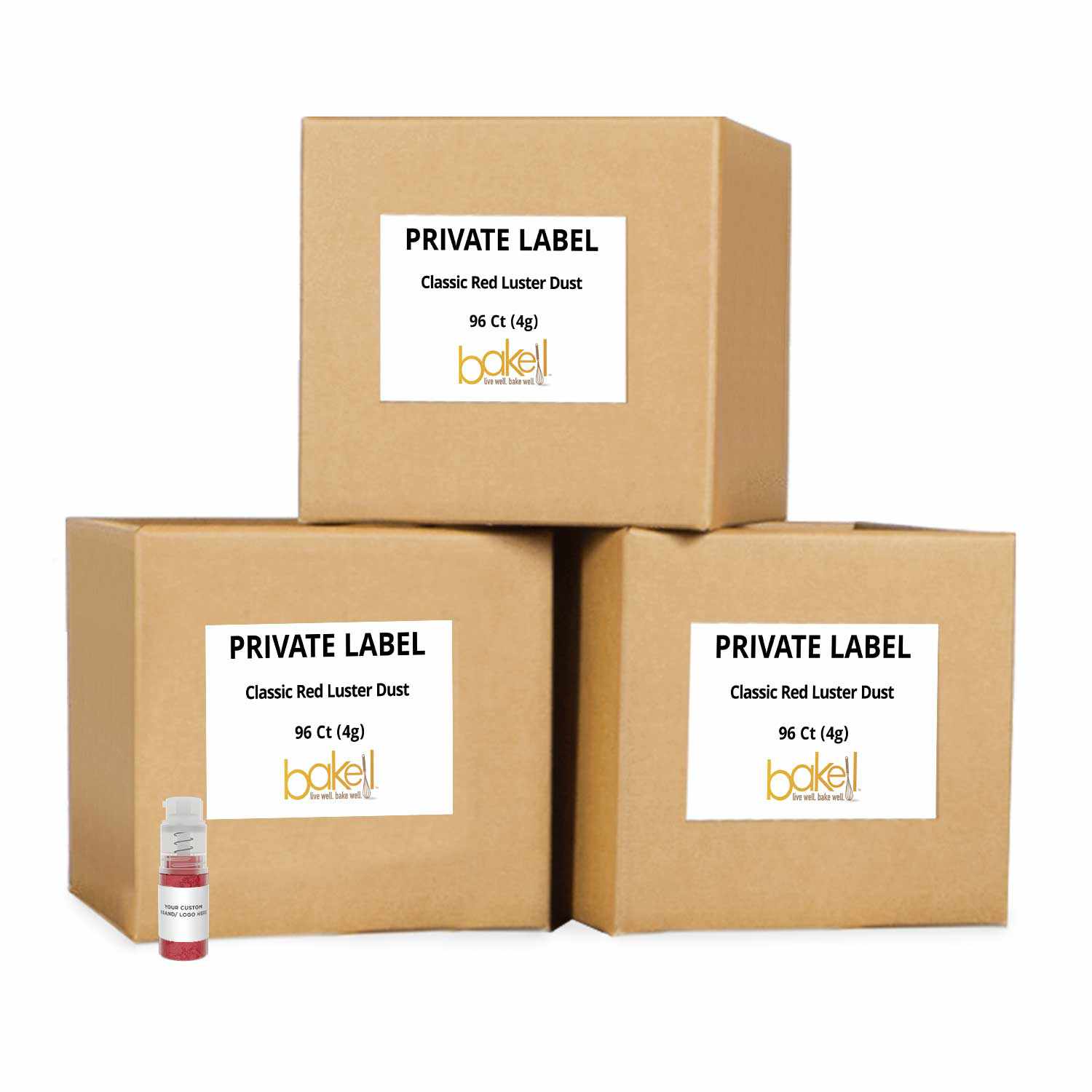Premium Classic Red Luster Dust Glitter for Baking & Cake Decorating | 4g Spray Pump Bottle | Edible Food Glitter for Cakes, Cookies, Cupcakes & DIY Crafts | Private Label Available