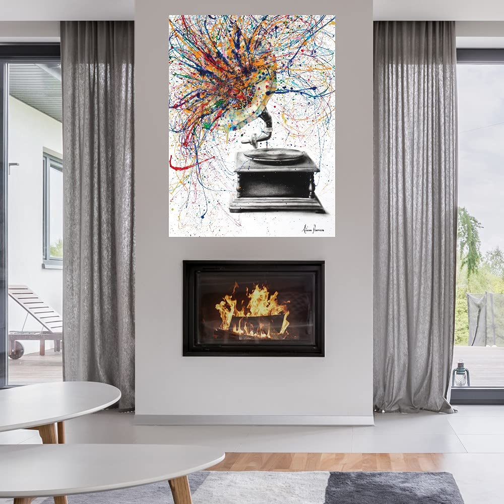 Premium Fine Art Canvas Wall Decor by Artist Ashvin Harrison - Ready to Hang 32x43 Inch - Perfect for Living Room, Bedroom, Office & More - Modern Home & Office Decor