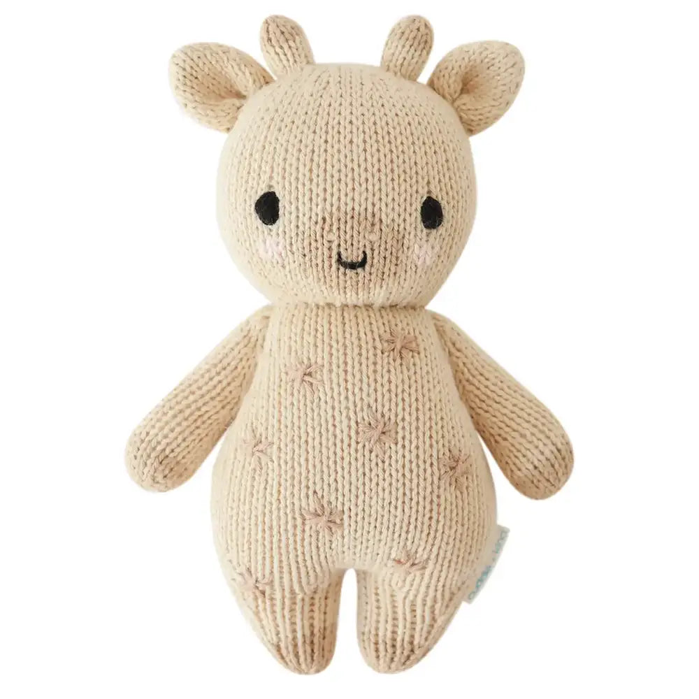 Cuddle + Kind Handmade Baby Giraffe Plush Toy - Soft Organic Cotton Stuffed Animal for Newborns & Toddlers | Perfect Nursery Decor, Baby Shower Gift & Cuddly Companion