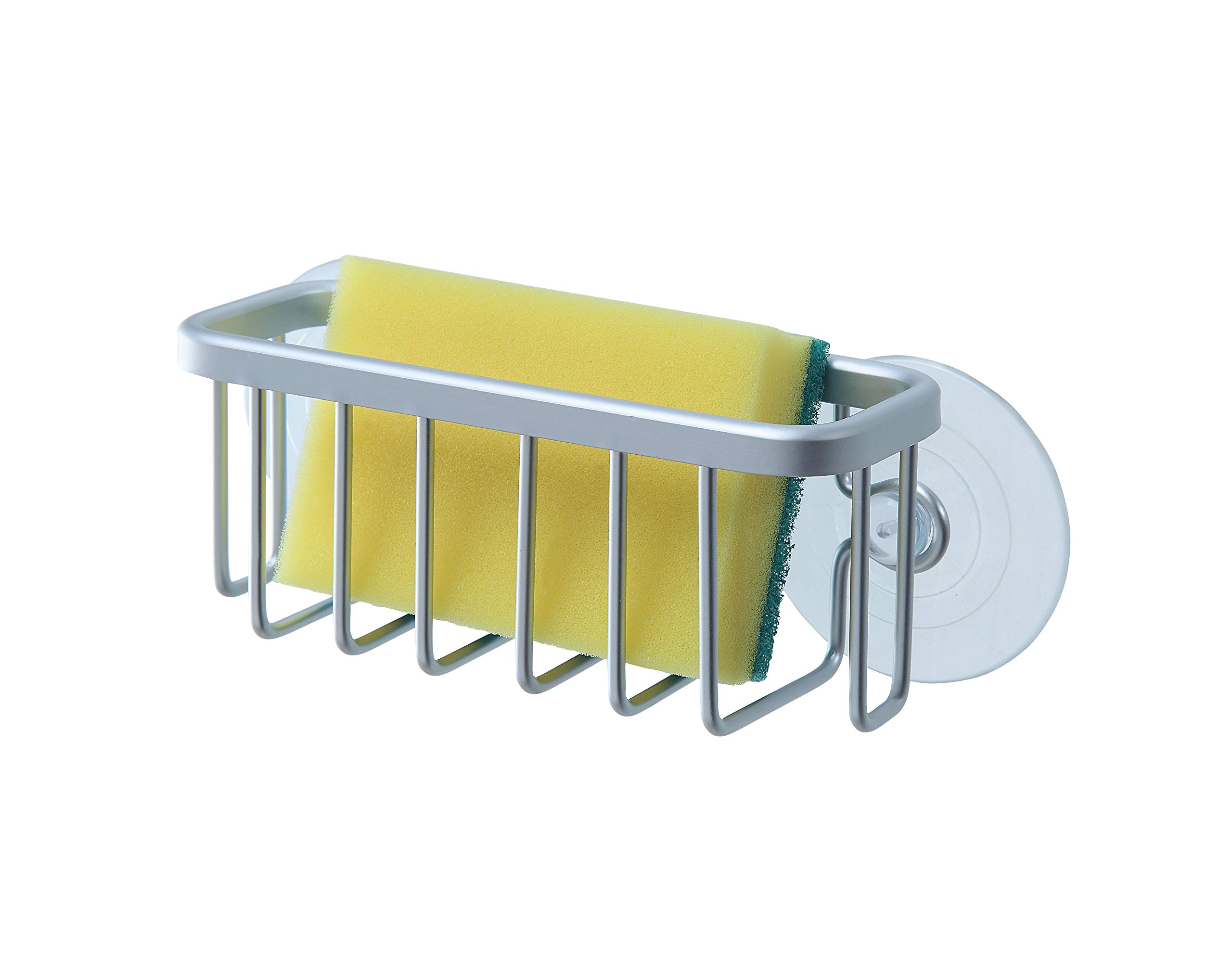SunnyPoint NeverRust Aluminum Suction Sponge Holder for Kitchen & Bathroom - 6