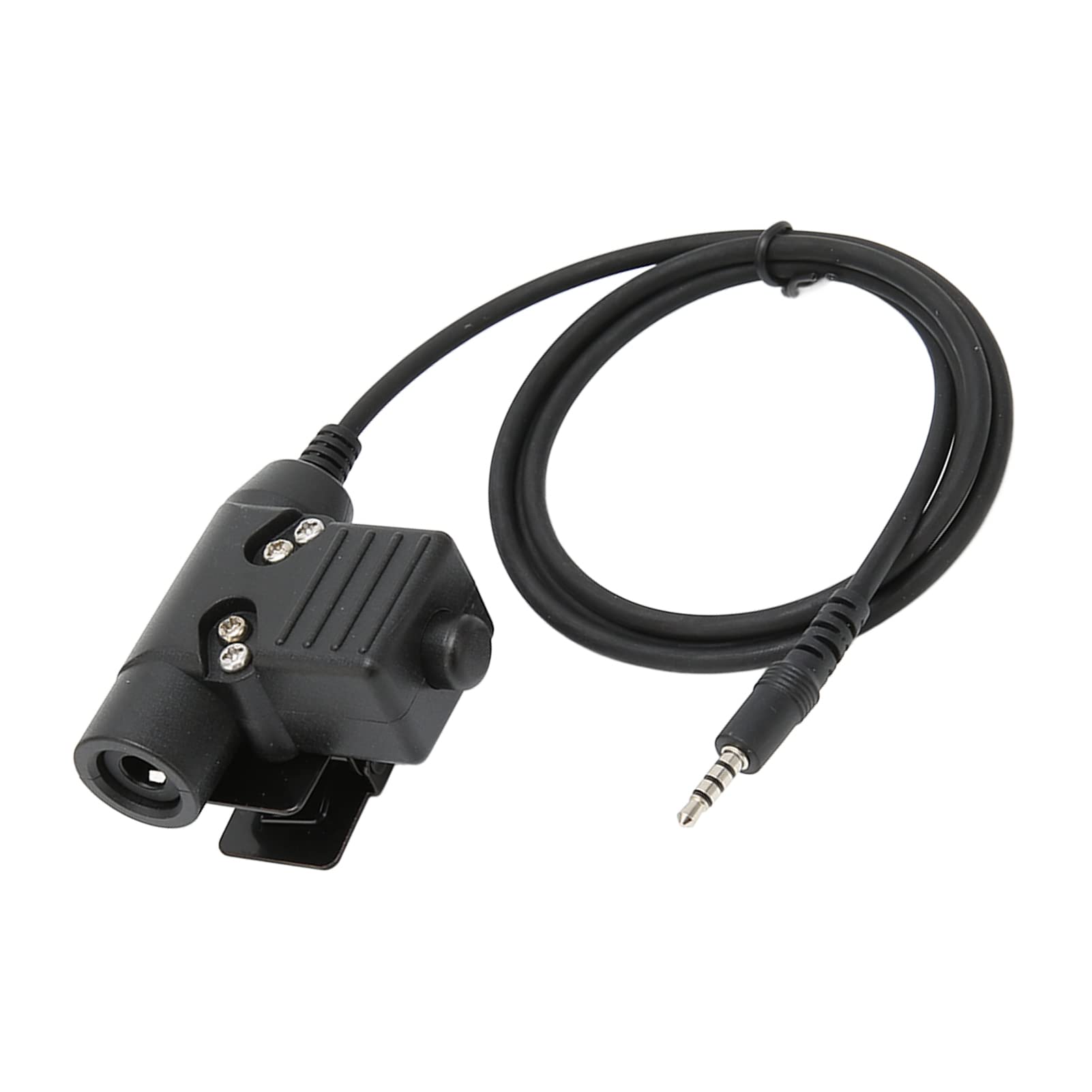 U94 PTT Plug Adapter - 3.5mm Headset System Connector for Walkie Talkie & Mobile Phone | High Strength Push-to-Talk Switch | Perfect for Military, Security, Outdoor Adventures & Communication Enthusiasts