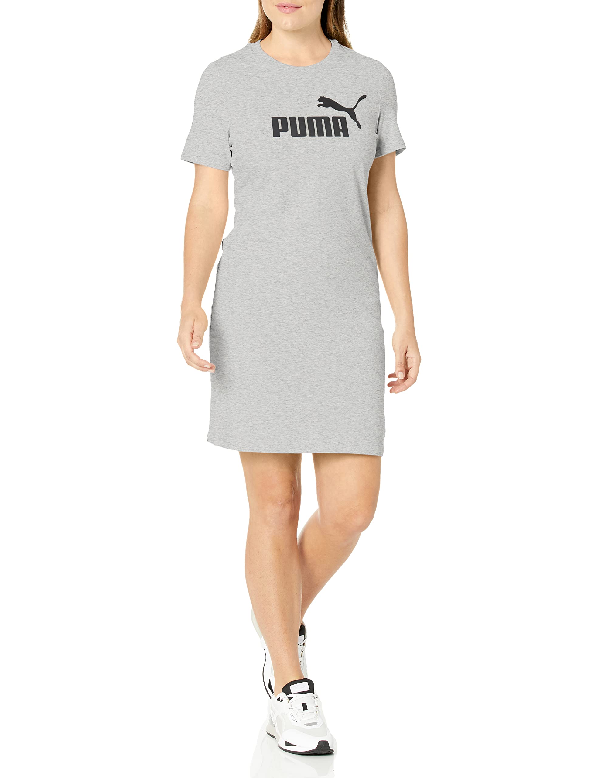 PUMA Women's Essentials Slim Fit Short Sleeve Tee Dress - Casual Summer T-Shirt Dress for Work, Outing & Daily Wear