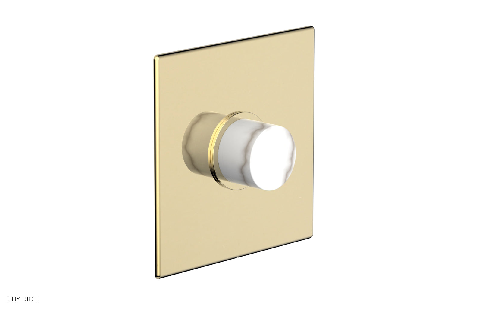 BASIC II 3/4 Thermostatic Shower Trim Kit - White Marble Finish - Perfect for Modern Bathroom Renovations & Spa-Like Shower Experience