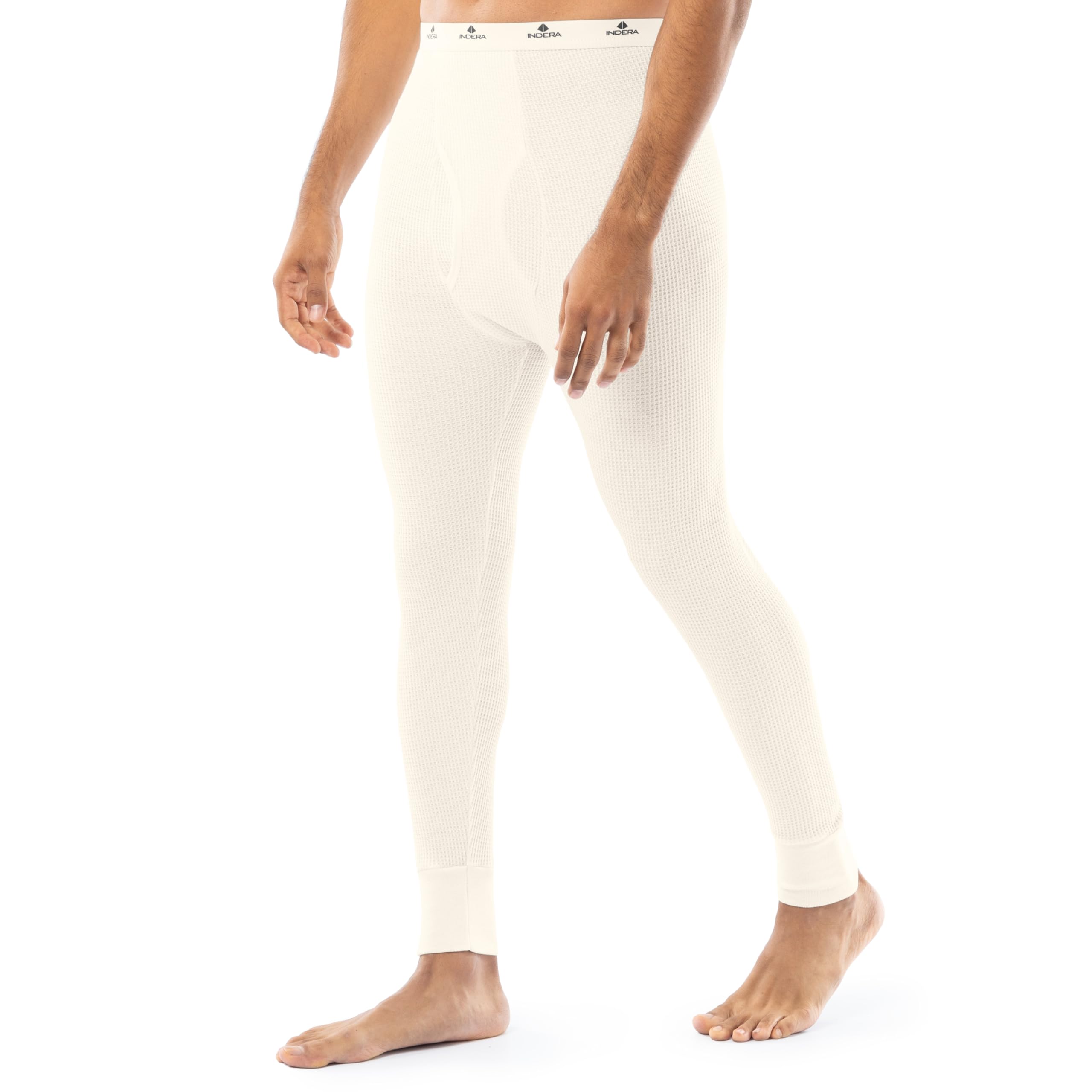Indera Men's Thermal Underwear Set - Waffle Knit Long Johns for Cold Weather, Base Layer for Winter, Hiking & Outdoor Activities