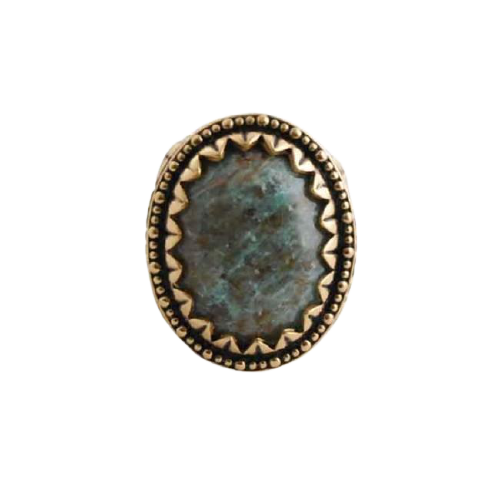 Barse Cuprite and Bronze Oval Ring for Women | Handmade Gemstone Jewelry | Elegant Boho Style Ring for Everyday Wear & Special Occasions