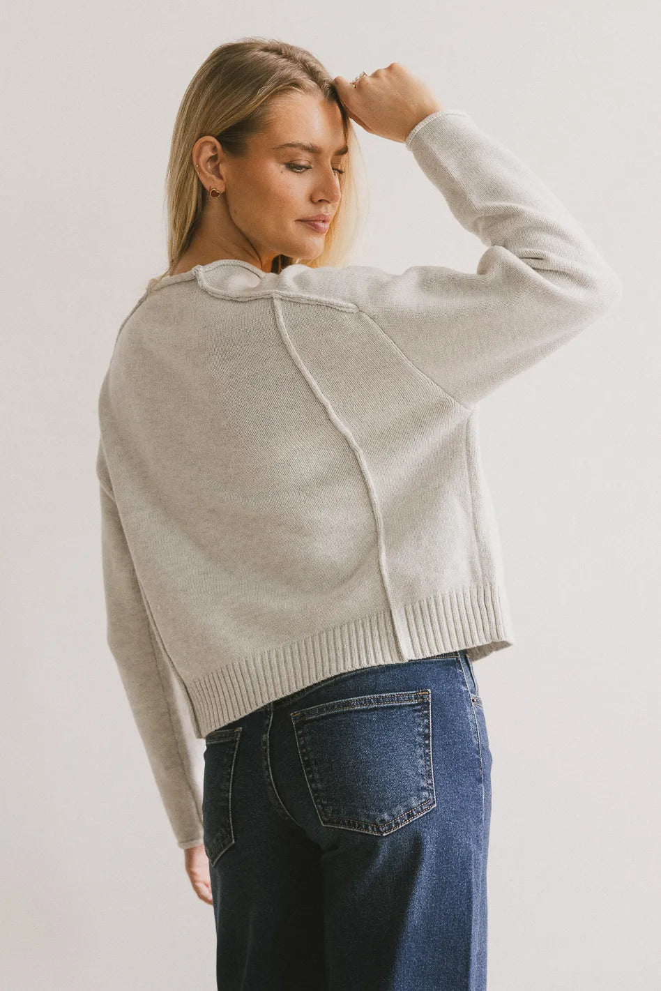 Leander Grey Knit Sweater for Women - Soft & Cozy Pullover for Fall & Winter | Perfect for Casual Outfits, Office Wear & Holiday Gatherings