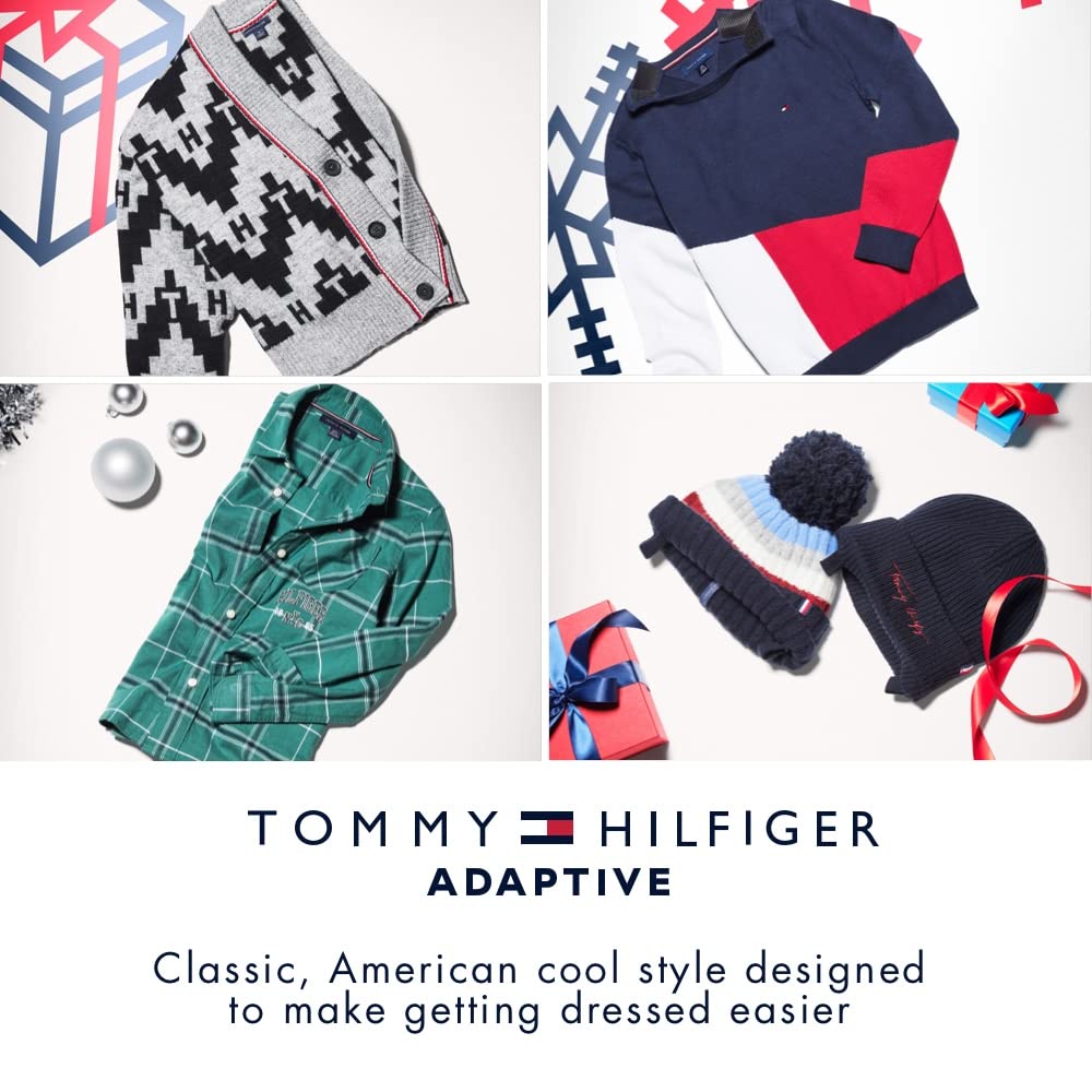 Tommy Hilfiger Boys' Adaptive Shorts with Easy Velcro Closure - Comfortable Stretchy Shorts for Kids with Special Needs | Perfect for Playtime, Therapy & Everyday Wear