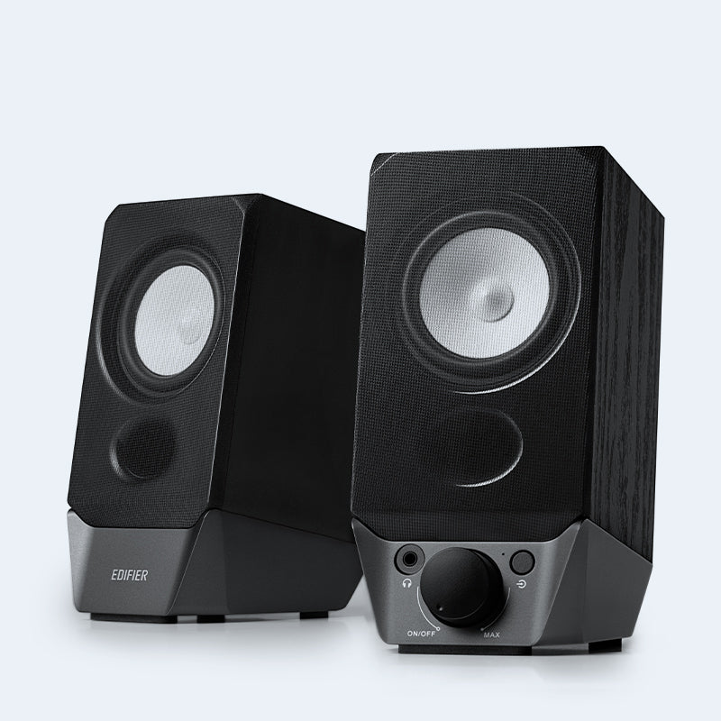 Edifier R19BT Bluetooth 5.0 Computer Speakers - 4W USB Powered PC Sound Bar with Enhanced Bass, Compact Design for Desktop/Laptop (Black) - Perfect for Home Office, Gaming & Music Streaming