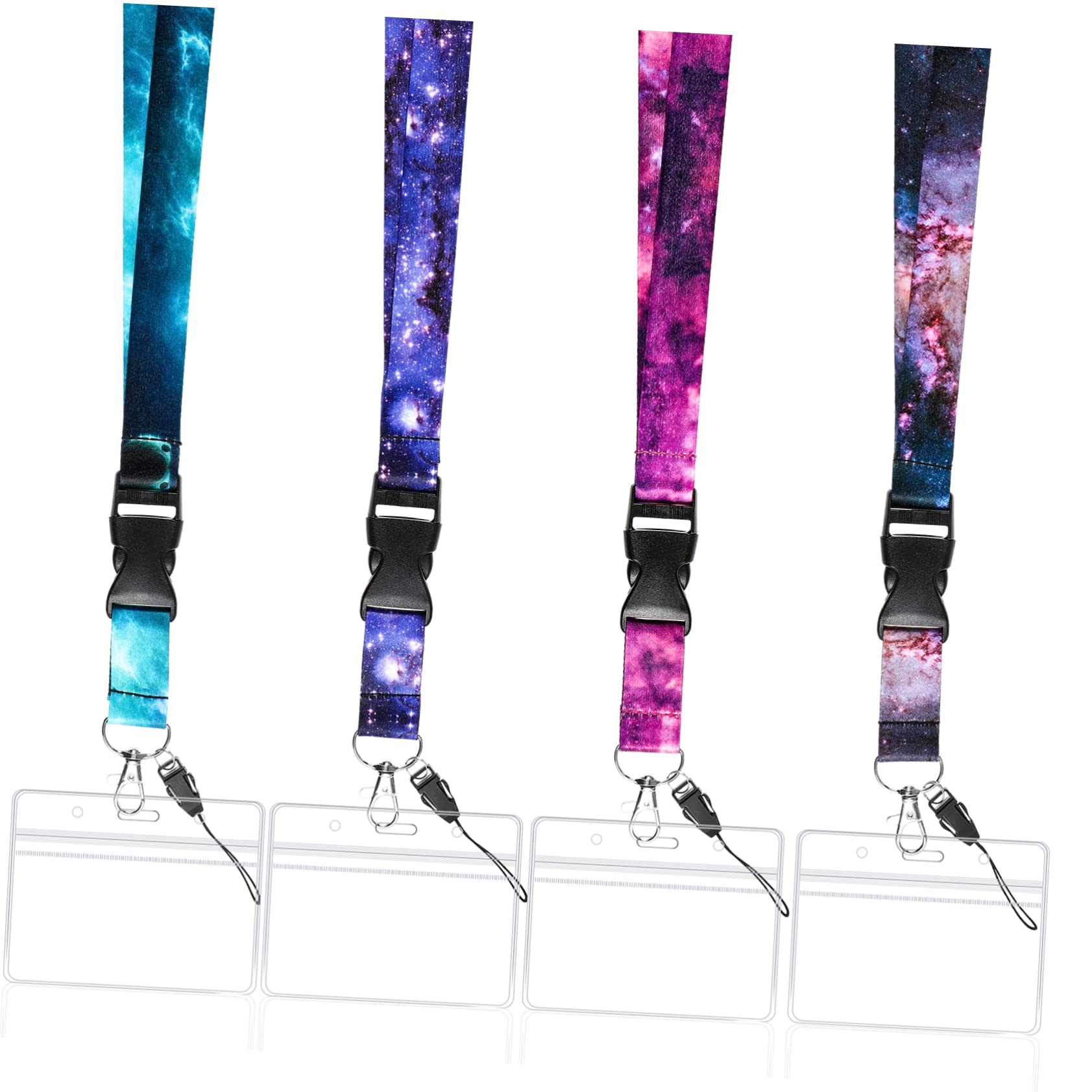 Hemobllo ID Badge Holder 40 Sets - Adjustable Phone Lanyard with Detachable Neck Strap for Work, School & Events - Durable Badge Reels for Teachers, Nurses, Office Professionals