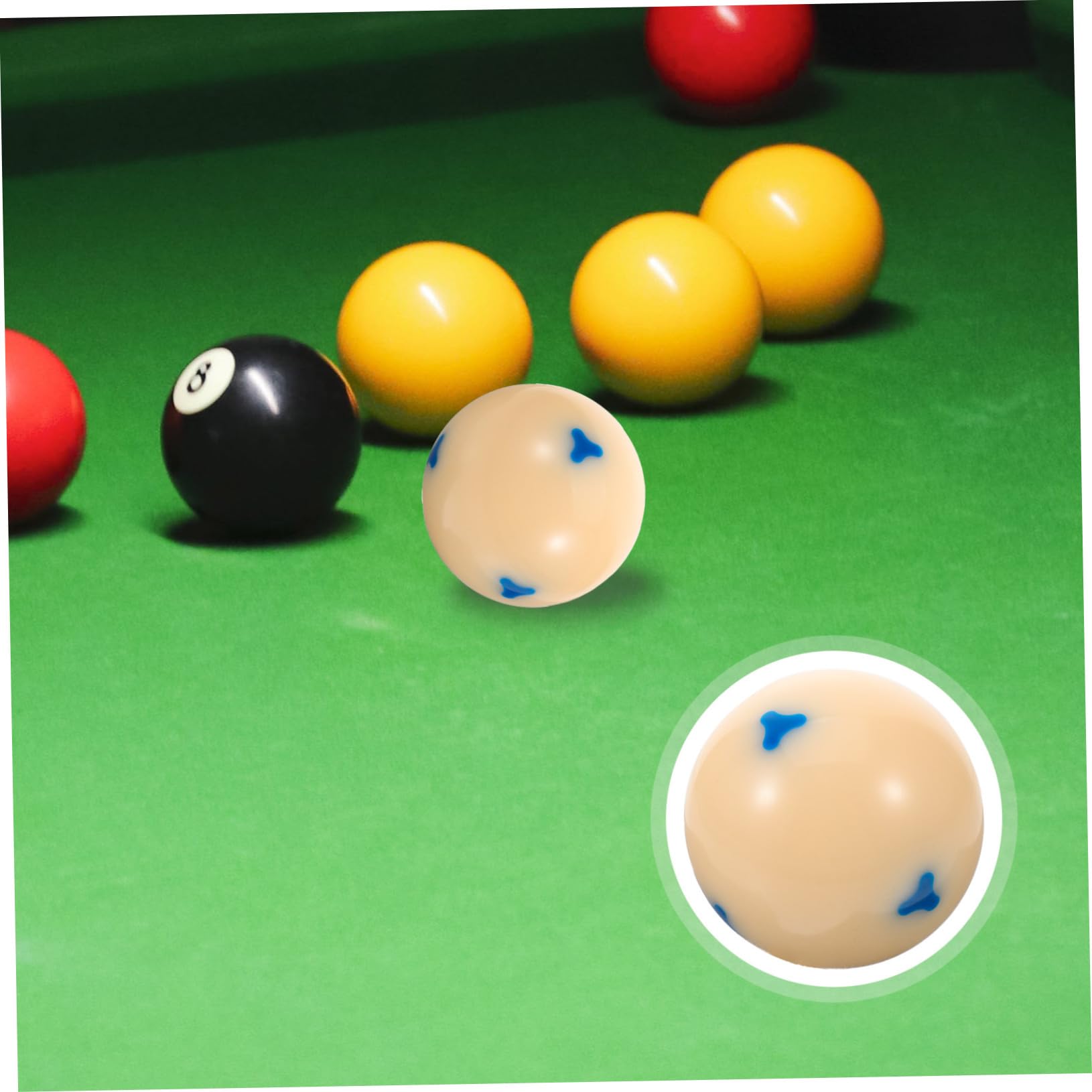 BESPORTBLE 3-Piece Pool Training Accessories Set - Billiard Balls for Pool Table, Home Game Room & Professional Practice | Perfect for Beginners, Players & Pool Halls