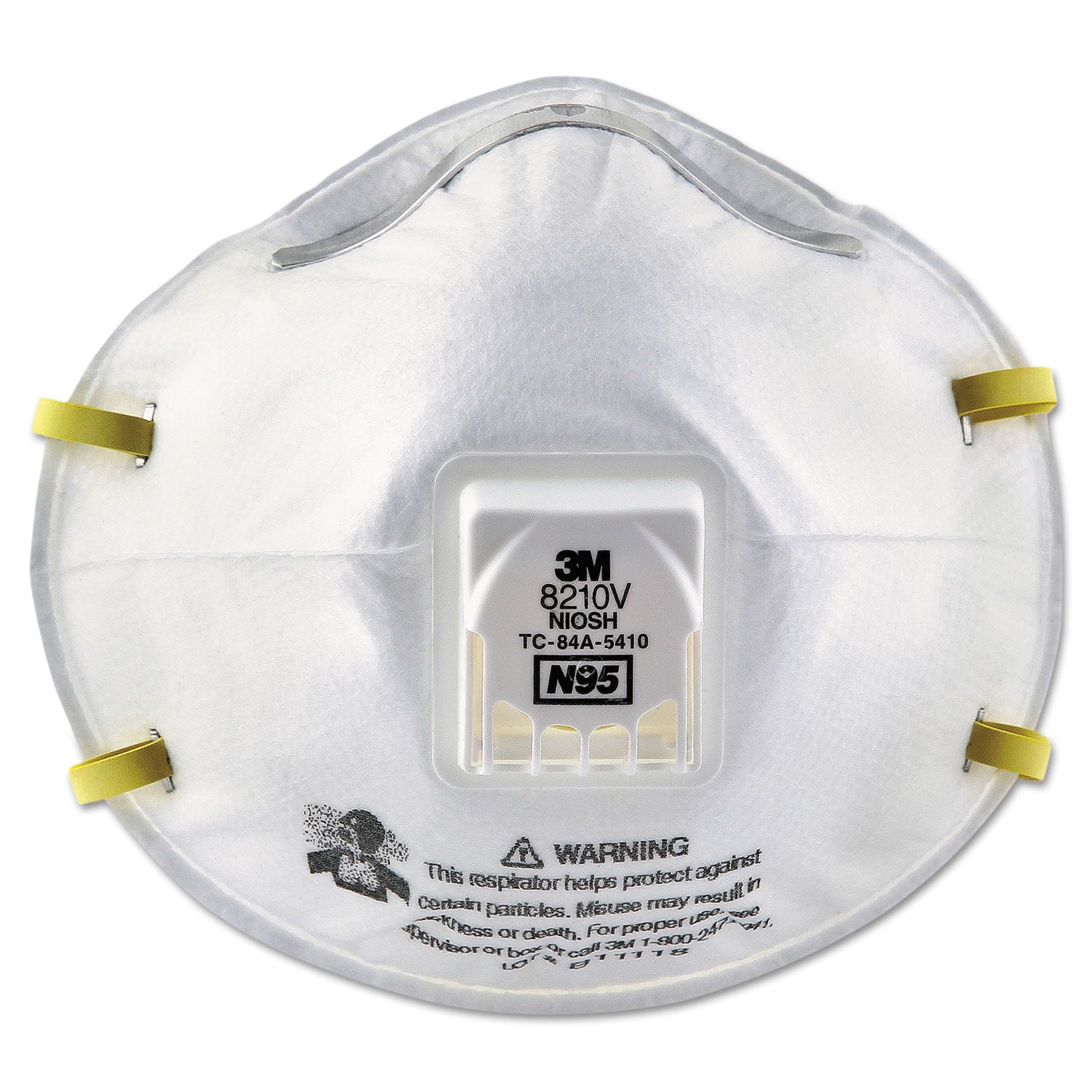 3M™ 8210V N95 Particulate Respirator with Cool Flow Valve - Standard Size (10-Pack) | Dust, Pollen & Particle Protection for Construction, Woodworking & DIY Projects