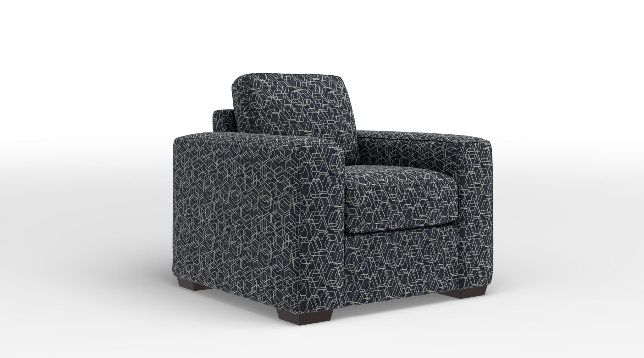Celeste Accent Chair in Dark Blue - Modern Living Room Furniture for Home Decor & Comfortable Seating | Perfect for Reading Nook, Bedroom, or Office Space
