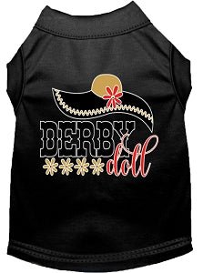 Derby Doll Screen Print Dog Shirt - Colorful Pet Apparel for Small & Medium Dogs - Perfect for Dog Shows, Pet Parties & Daily Walks
