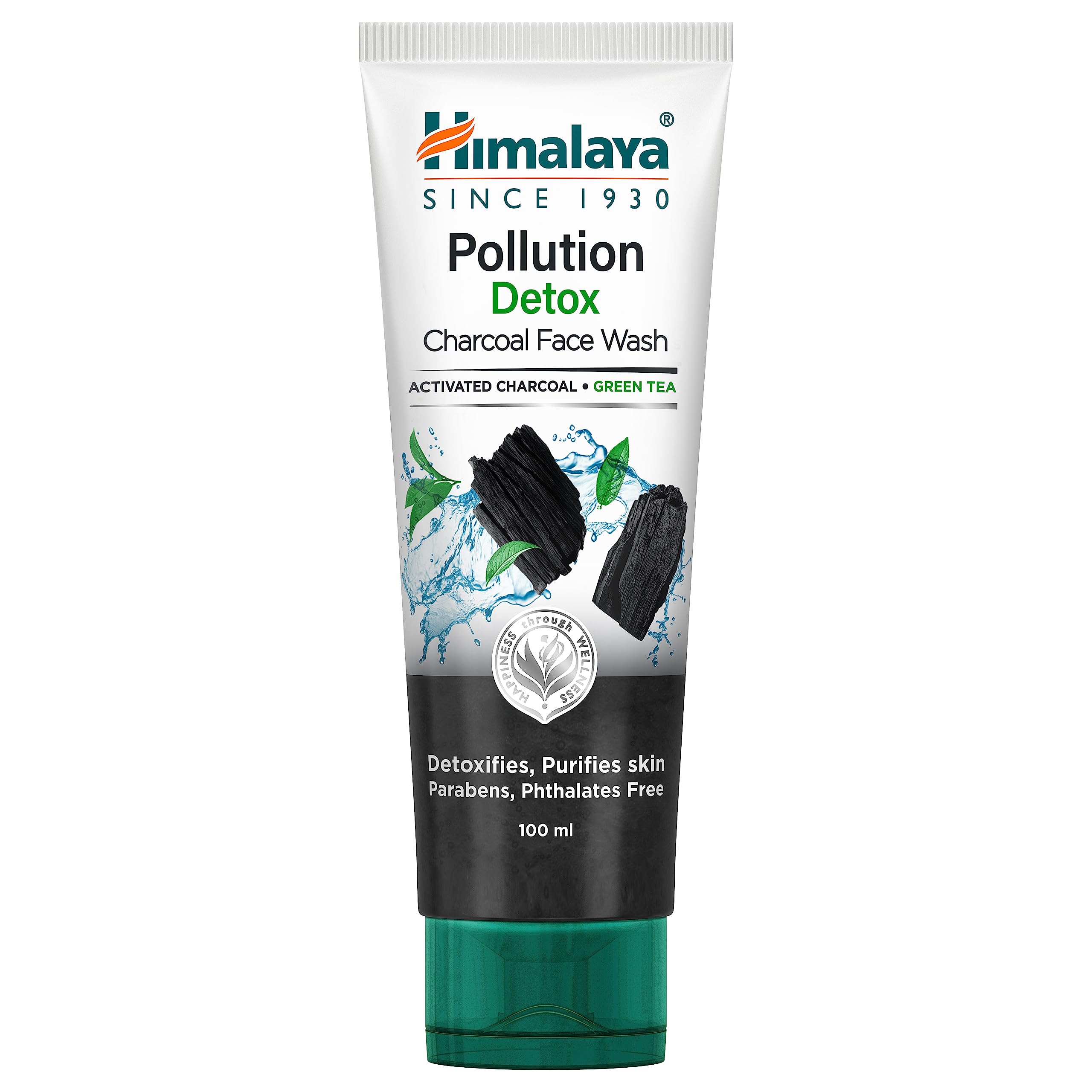 Himalaya Pollution Detox Charcoal Face Wash 100ml - Deep Cleansing & Purifying for Acne, Blackheads & Oily Skin - Daily Skincare for Men & Women