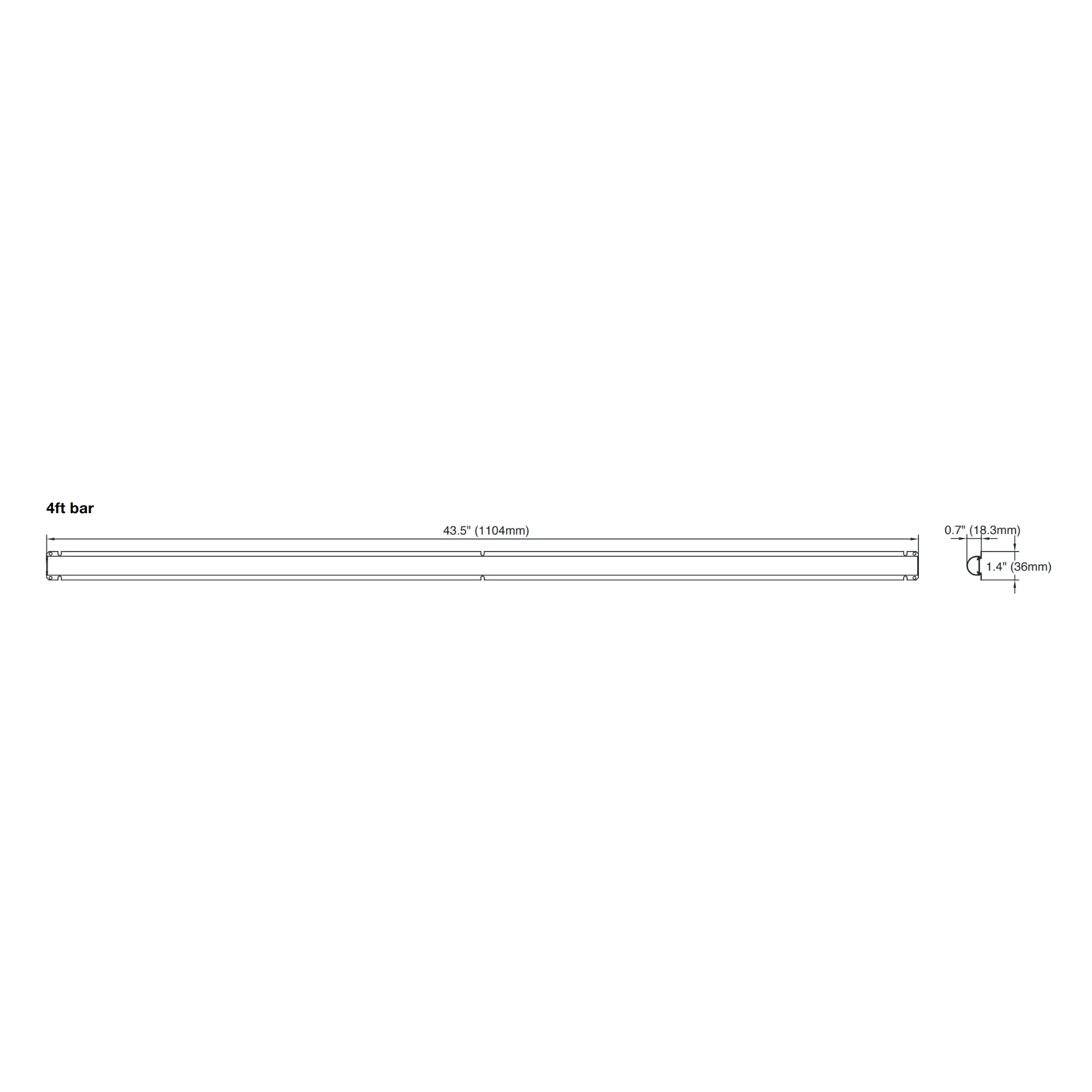 4ft Magnetic Linear Retrofit Kit - 3200/4800/6400 Lumens, 35K/40K/50K Color Temperature, 120-347V - Easy Installation for Warehouse, Garage & Commercial Lighting