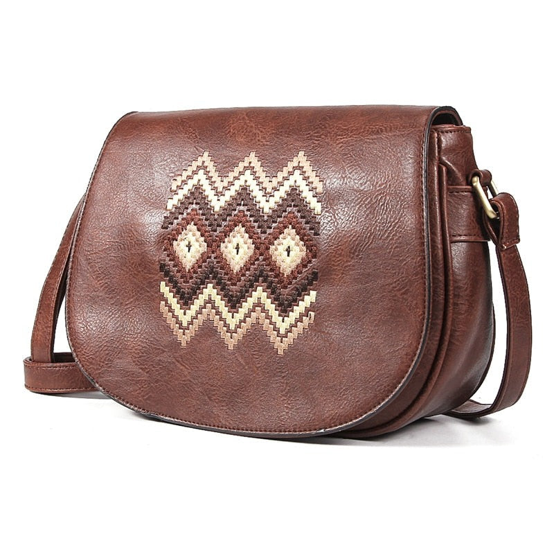 Vintage Shoulder Bag for Women - Retro Leather Crossbody Purse - Fashionable Handbag for Casual Outings, Travel & Everyday Use