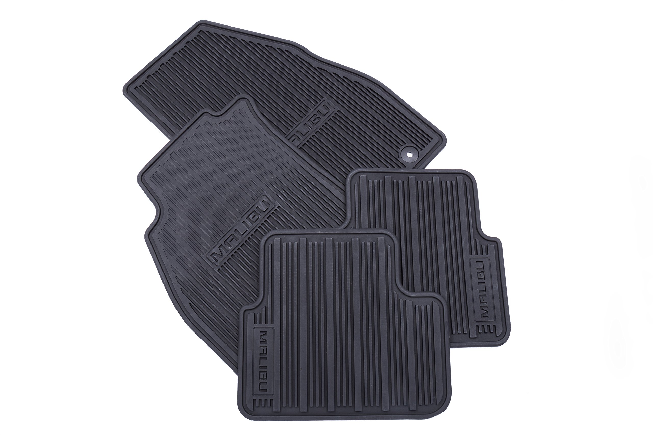 GM Accessories 22906996 Black All-Weather Front & Rear Floor Mats - Durable Car Mats for Trucks, SUVs, Sedans - Perfect for Rain, Snow, Mud Protection