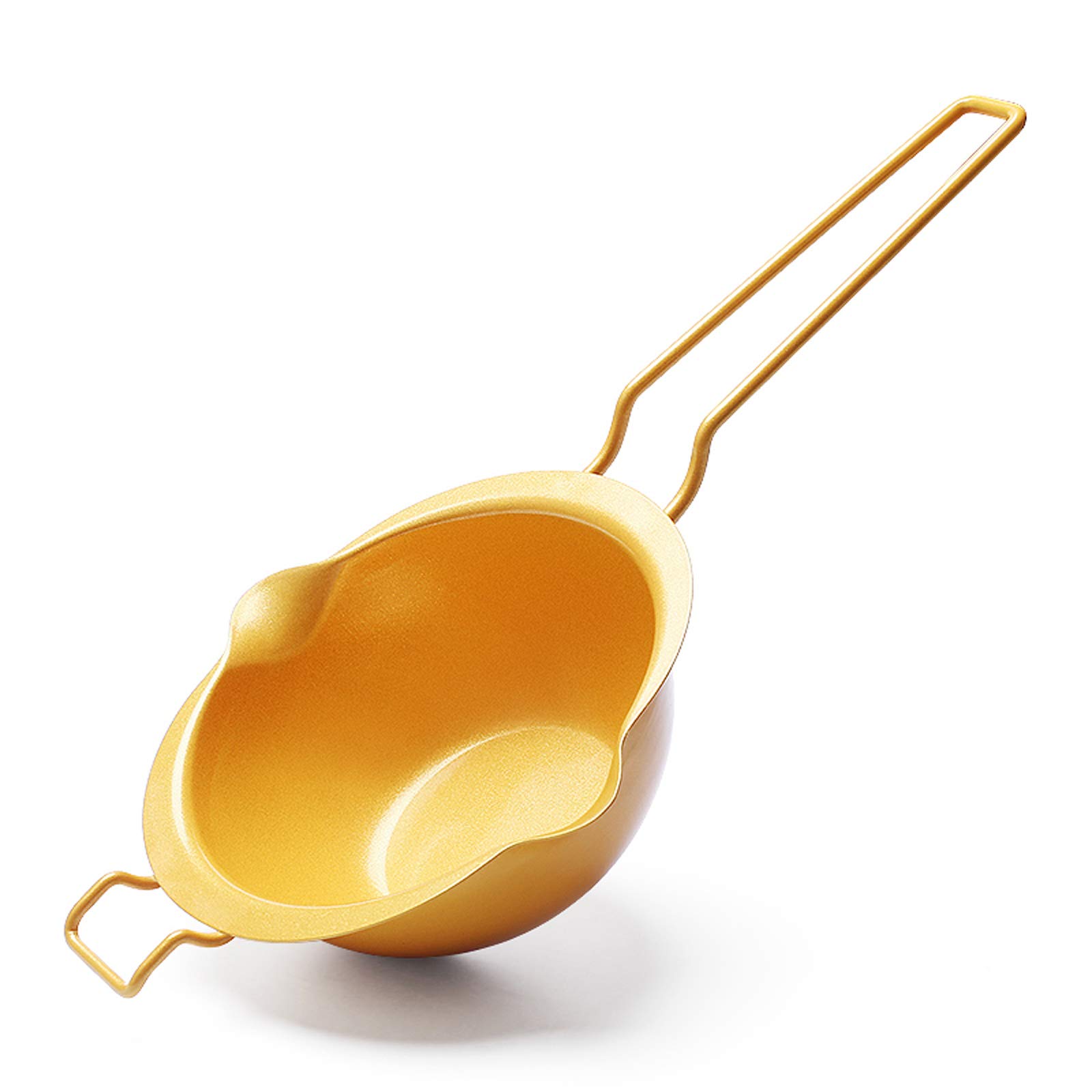 Premium Chocolate Melting Pot with Double Spouts - Butter & Cheese Melting Bowl for Baking, Heating Milk, Caramel - Double Boiler Insert with Heat-Resistant Handle & Flat Bottom - Perfect for Candy Making, Fondue, Dessert Preparation