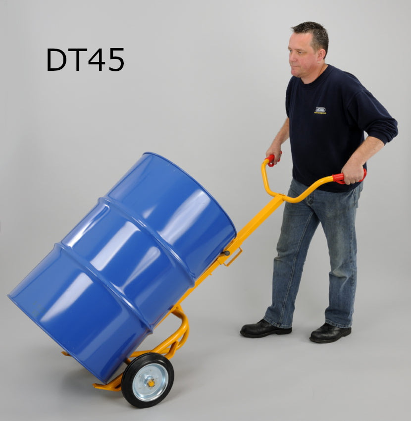 Heavy Duty Drum Trolley 400kg Capacity - Industrial Drum Dolly for Moving Barrels & Chemicals in Warehouses & Factories