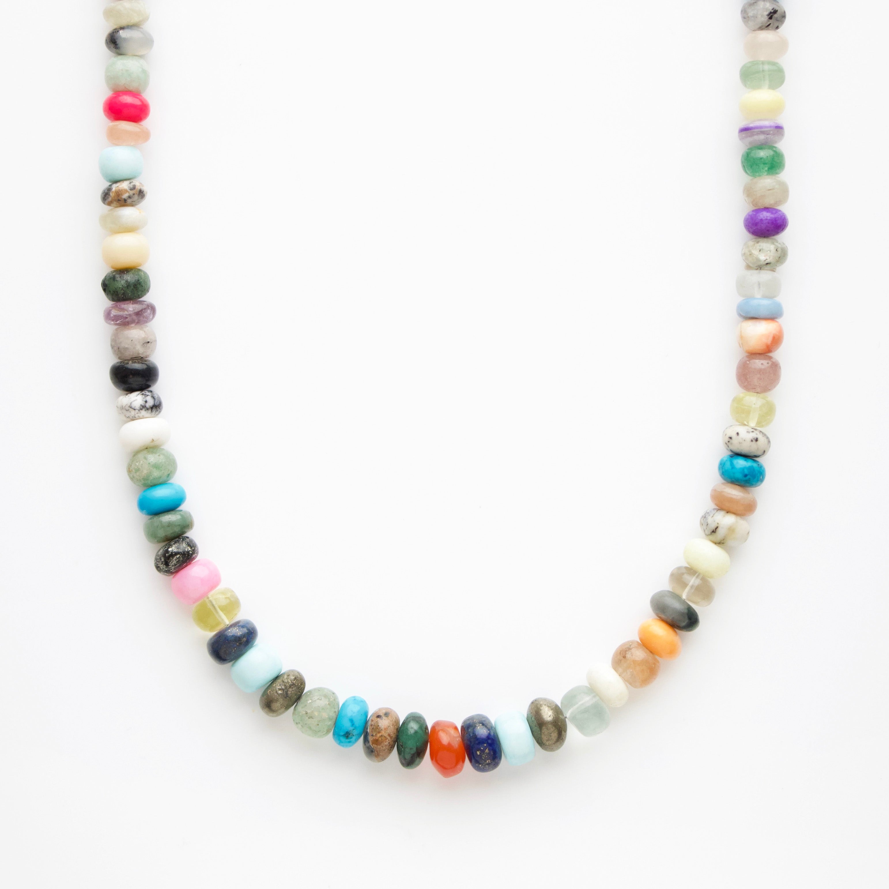 Mixed Agate Multi-Colored Beaded Necklace for Women | Natural Stone Jewelry | Boho Chic Accessory for Casual Wear & Special Occasions