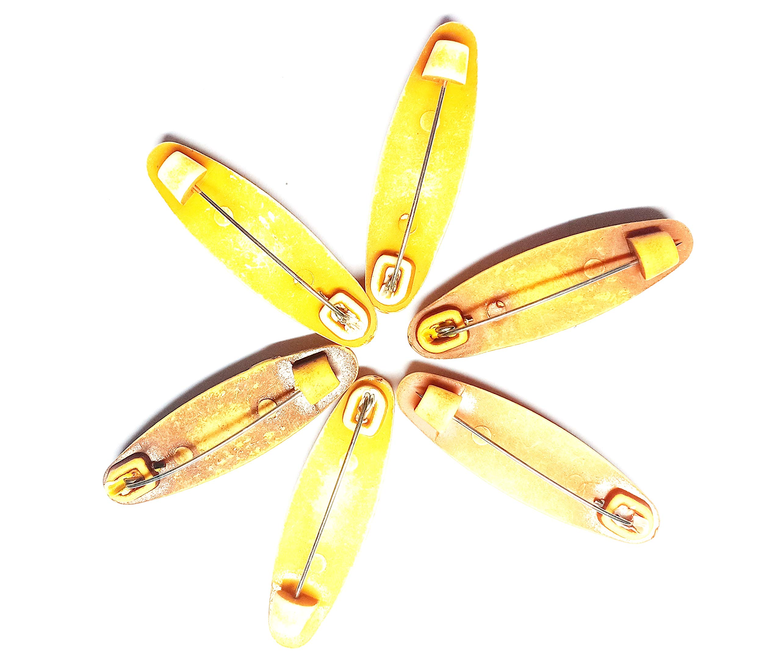 Drishti® Plastic Wooden Hijab Sari Pins - Set of 5 Hair Accessories for Muslim Women | Perfect for Daily Wear, Weddings & Special Occasions