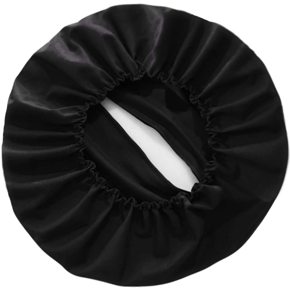 **Removable Washable Round Bar Stool Cover with Zipper - 11.81 Inch Padded Seat Cushion for Wooden & Metal Stools (Black) - Perfect for Kitchen, Bar, Dining & Outdoor Use**
