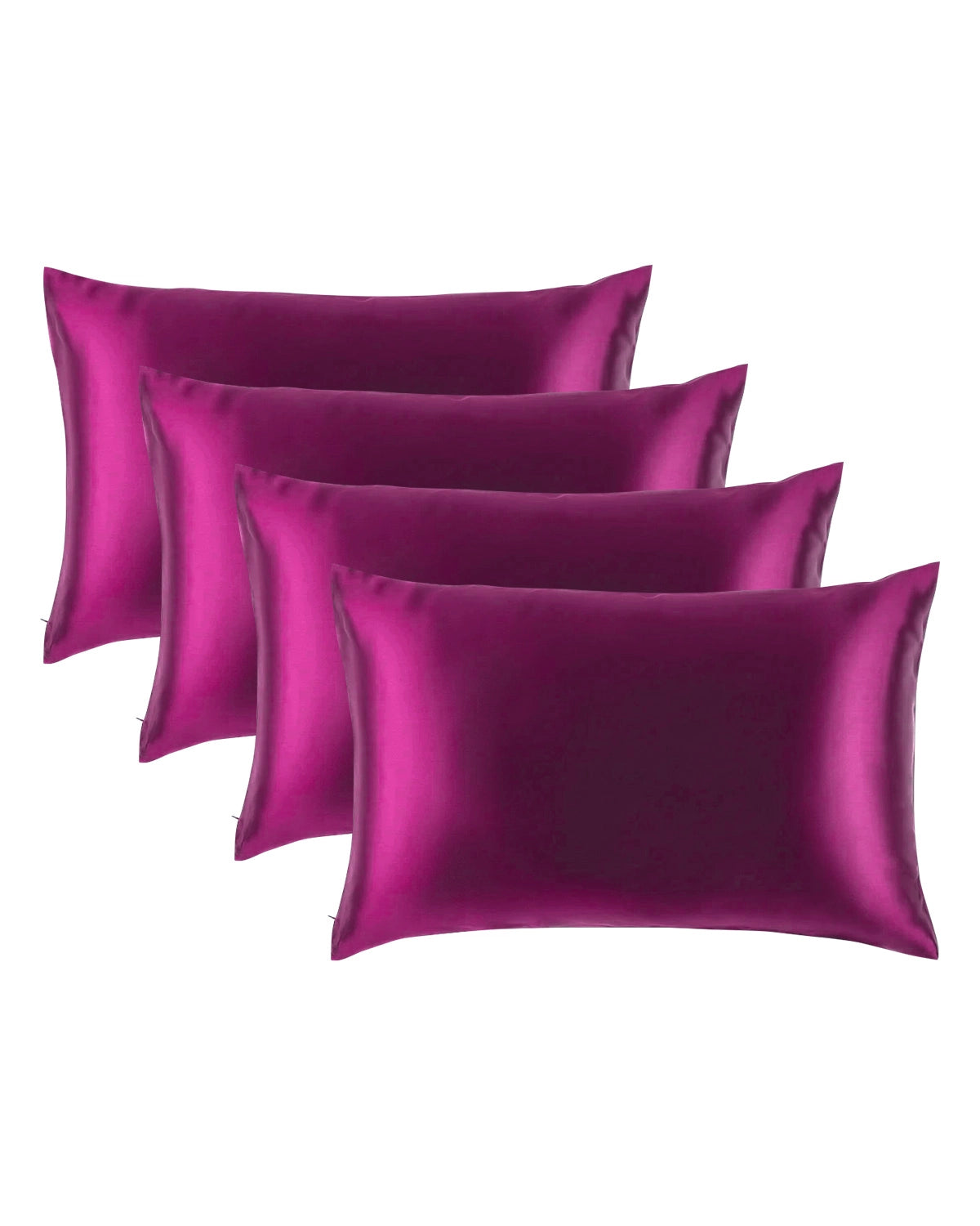 4PCS 19 Momme Silk Pillowcase with Hidden Zipper - Luxury 100% Mulberry Silk Pillow Cover for Hair & Skin Care - Perfect for Bedroom, Travel & Gift Giving