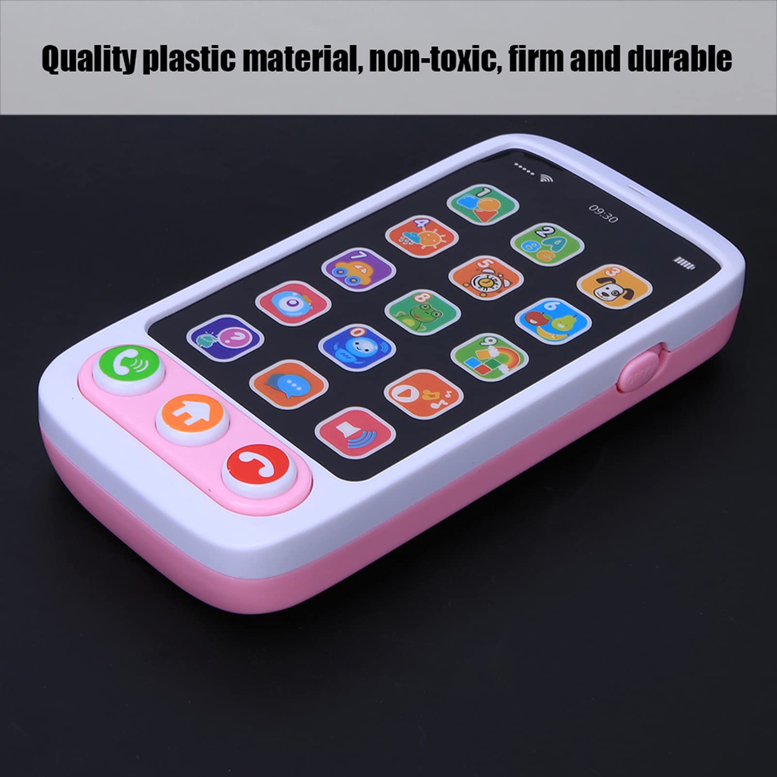 **Kids Smartphone Toy - Light Up & Music Educational Learning Phone for Toddlers, Pretend Play Call & Chat Toy for Children (Pink) - Perfect for Role Play & Early Learning Fun**