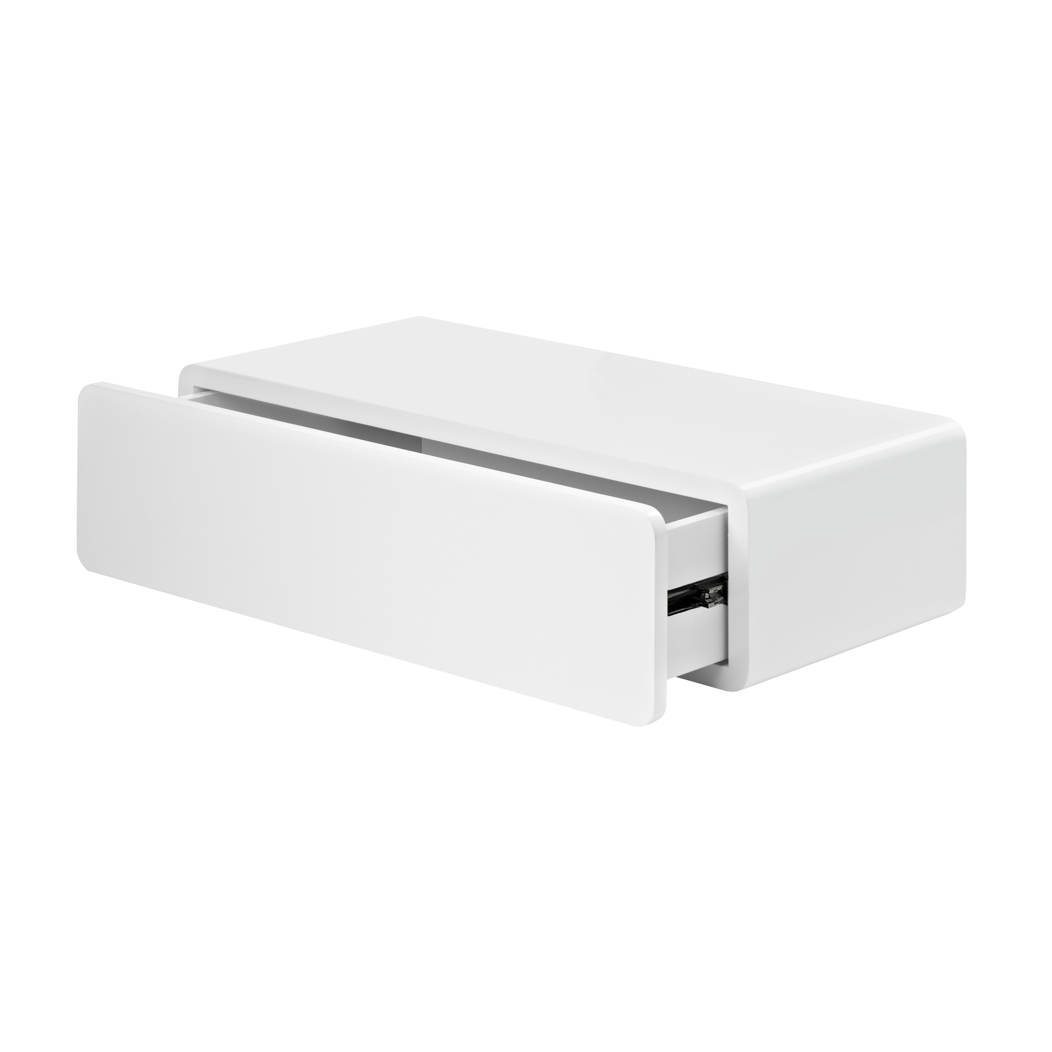 Cassy Floating Drawer Shelf - Wall Mounted Storage Organizer for Bathroom, Kitchen & Bedroom - Space Saving Solution for Small Rooms