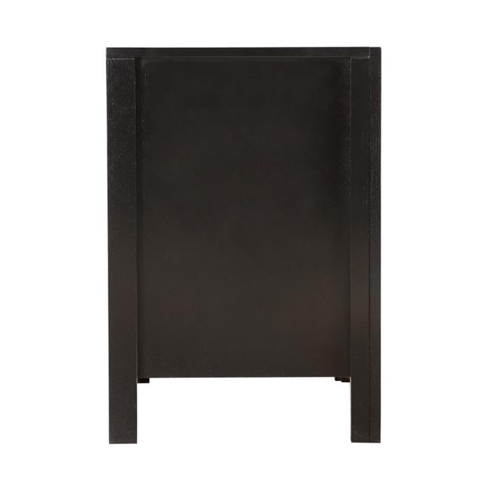 Black Glory Furniture Burlington 2-Drawer Nightstand - Modern Bedside Table with Storage for Bedroom, Guest Room & Dorm