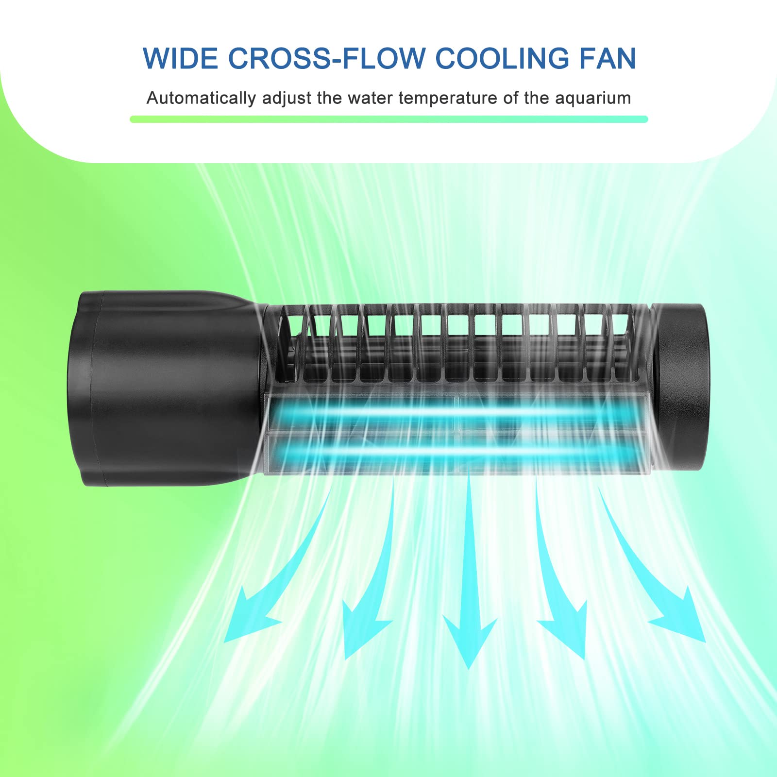 12V Aquarium Chiller Cooling Fan with Adjustable Knob - DC Cross-Flow Fan for Fish Tanks (3W) | Wide Airflow for Freshwater & Saltwater Aquariums | Perfect for Summer Temperature Control