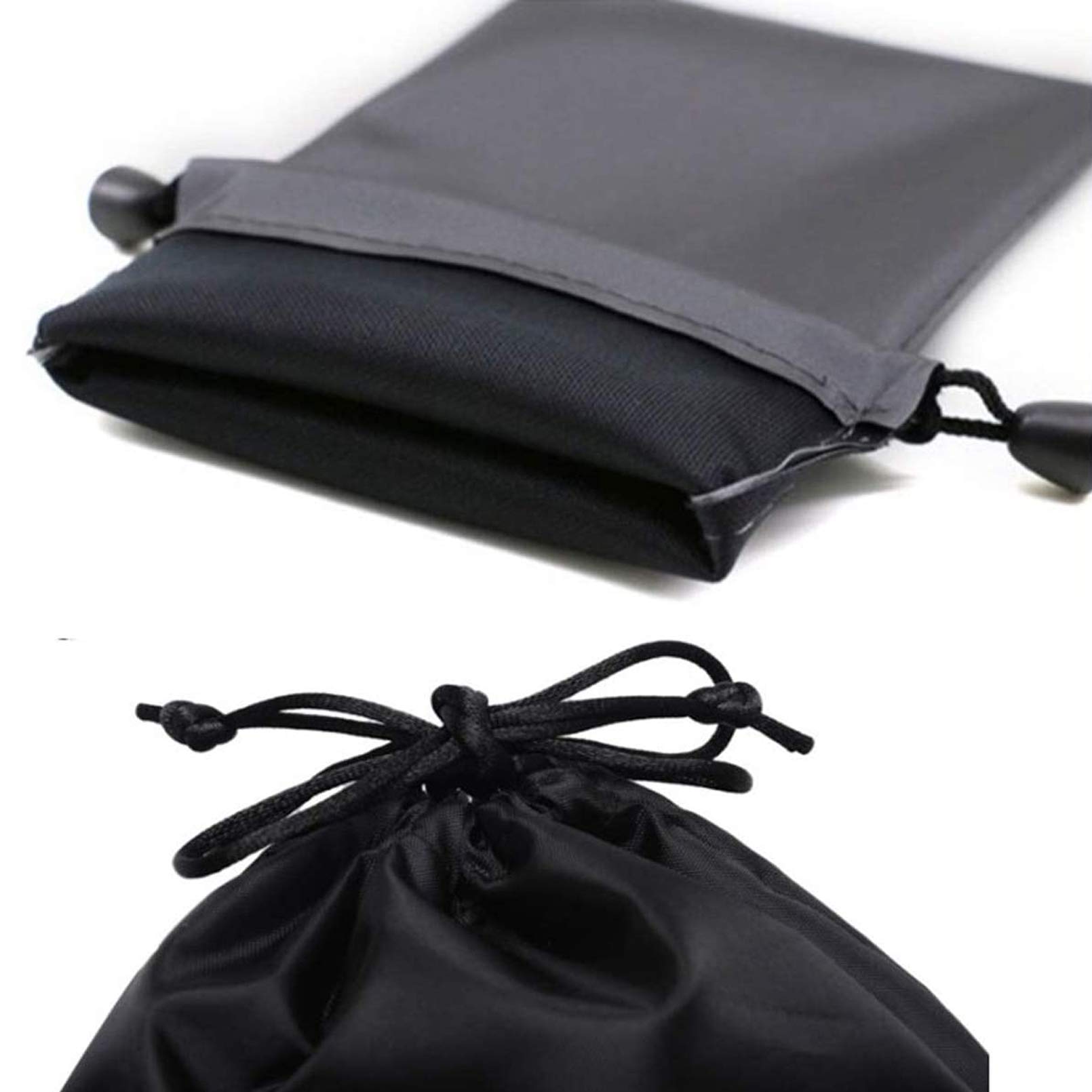 JAKAGO 2 Pack Waterproof Soft Microfiber Storage Bag - Phone Pouch & Sunglasses Case with Drawstring Closure - Perfect for Travel, Gym & Electronic Gadgets Protection
