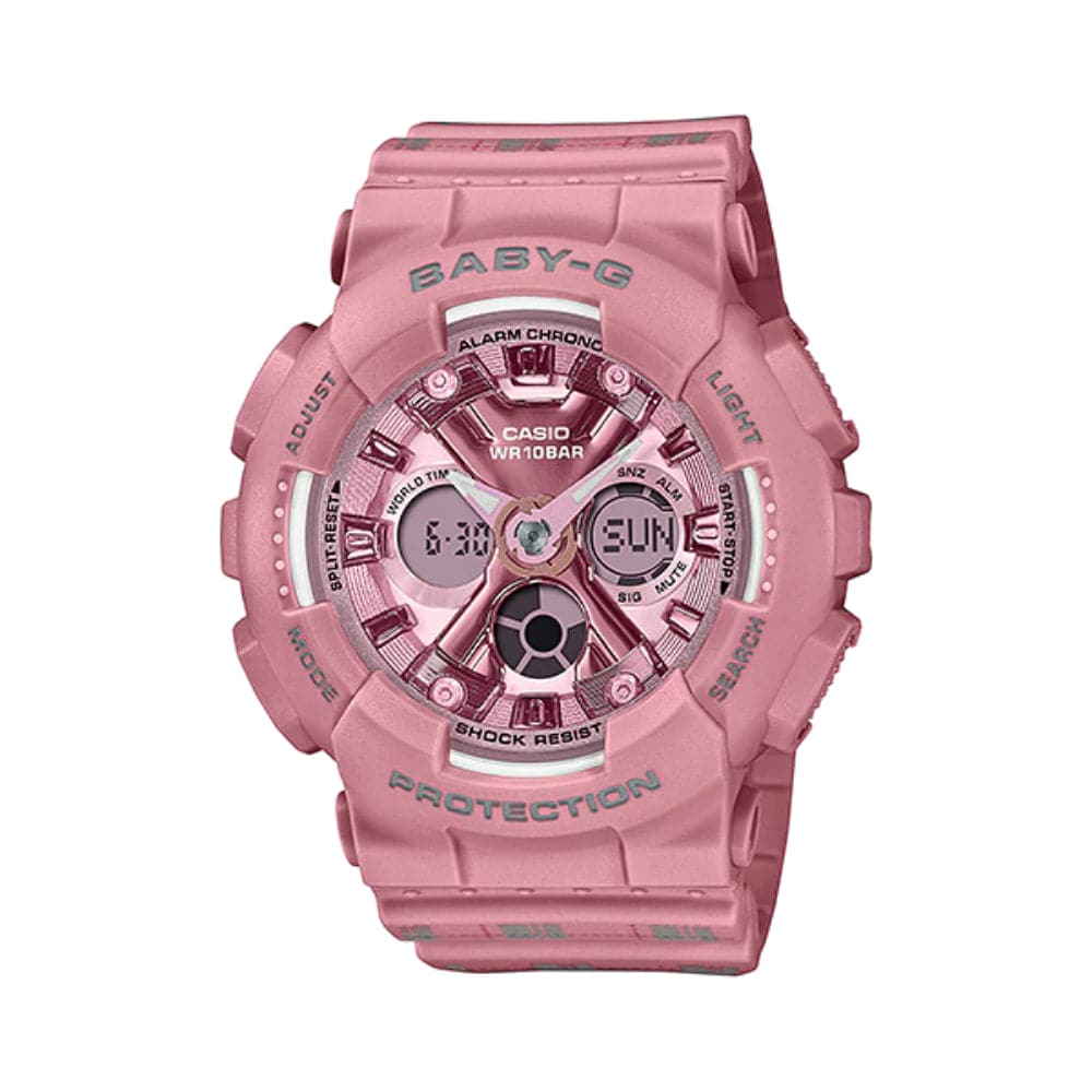 CASIO BABY-G BA-130SP-4ADR Women's Digital Sport Watch with Pink Resin Strap - Water Resistant, Shock Resistant for Running, Swimming & Outdoor Activities