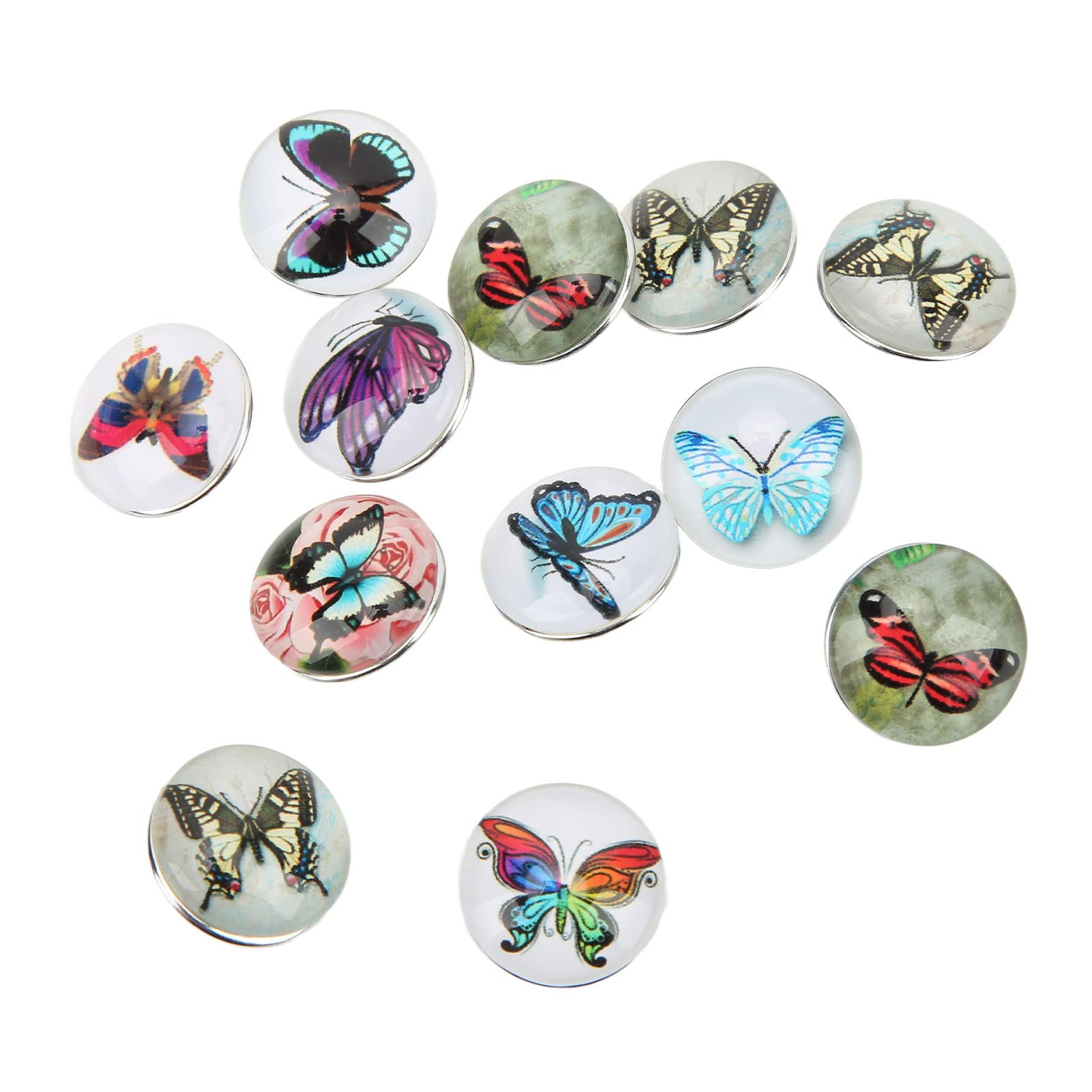 Chiwe Cabochons Buttons - DIY Jewelry Making Supplies, Pendant Snaps for Necklaces, Bracelets & Earrings | Multipurpose Decor for Table Lamps, Flower Pots & Photo Frames | Perfect for Crafting, Home Decor & Gift Making
