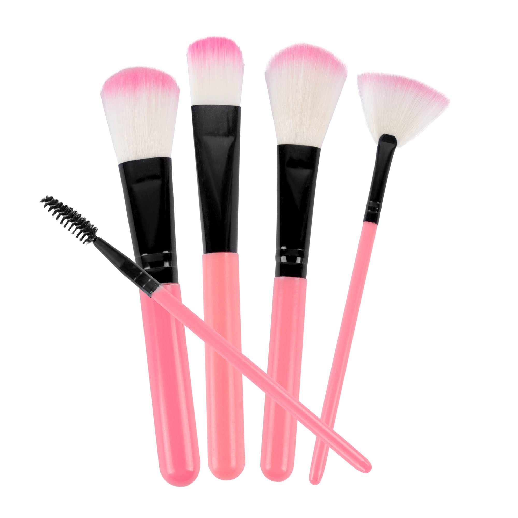 Premium Synthetic Makeup Brushes Set - 12-Piece Professional Cosmetic Brush Kit with Travel Case (Pink) | Perfect for Makeup Artists, Beginners & On-the-Go Beauty Touchups