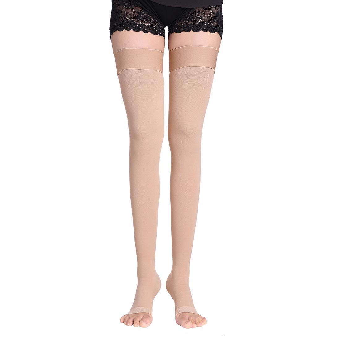 20-30 mmHg Thigh High Compression Socks for Men & Women - Medical Grade Support Stockings for Circulation, Varicose Veins & Travel - Perfect for Nurses, Athletes & Long Flights